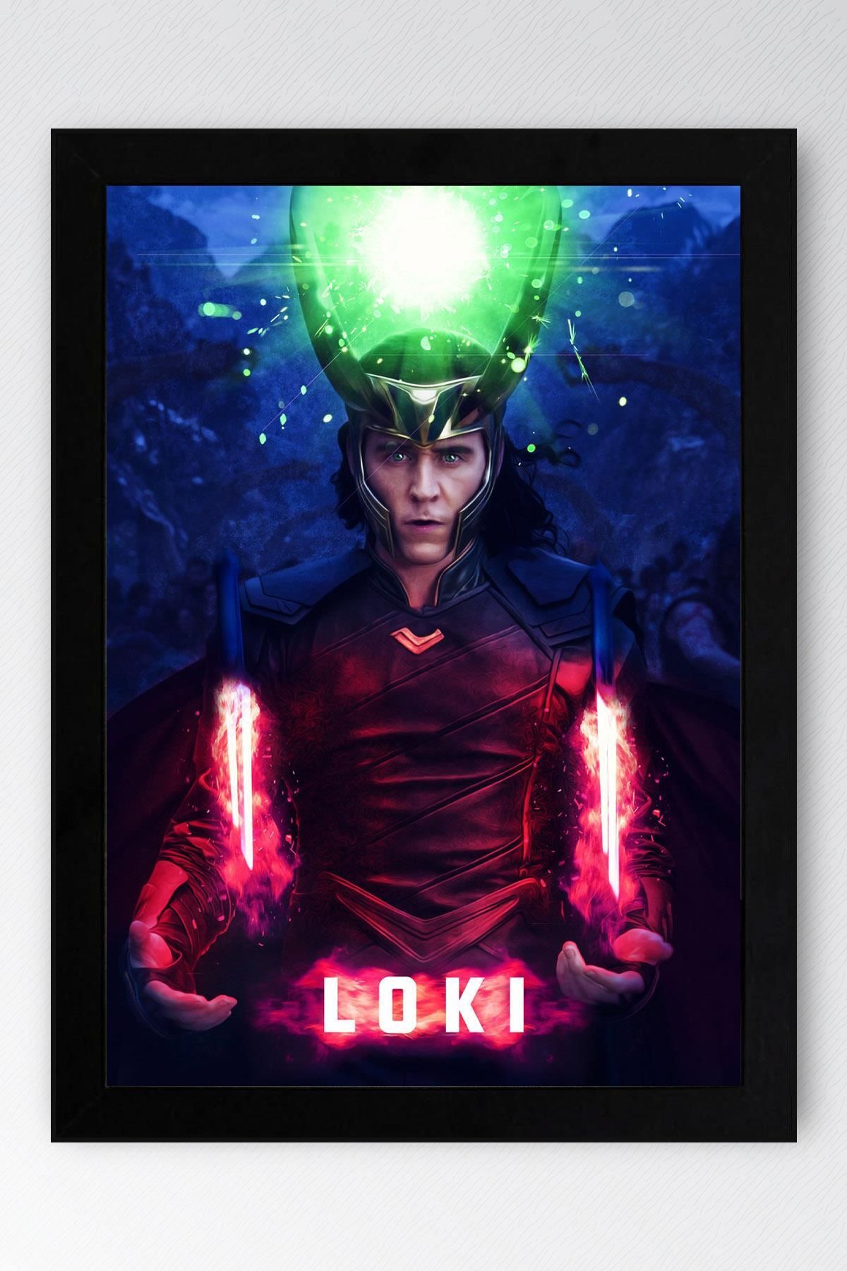 Saturn Loki Çerçeveli Tablo - Marvel Dizi Posteri Tablo