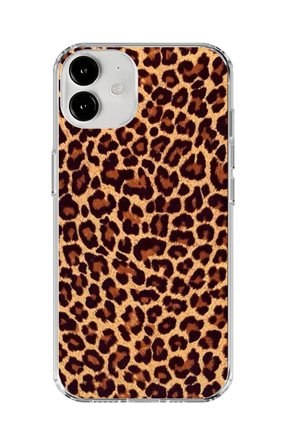 Dali Design iPhone 12 Uyumlu Şeffaf Kılıf Leopar Tasarımlı 1