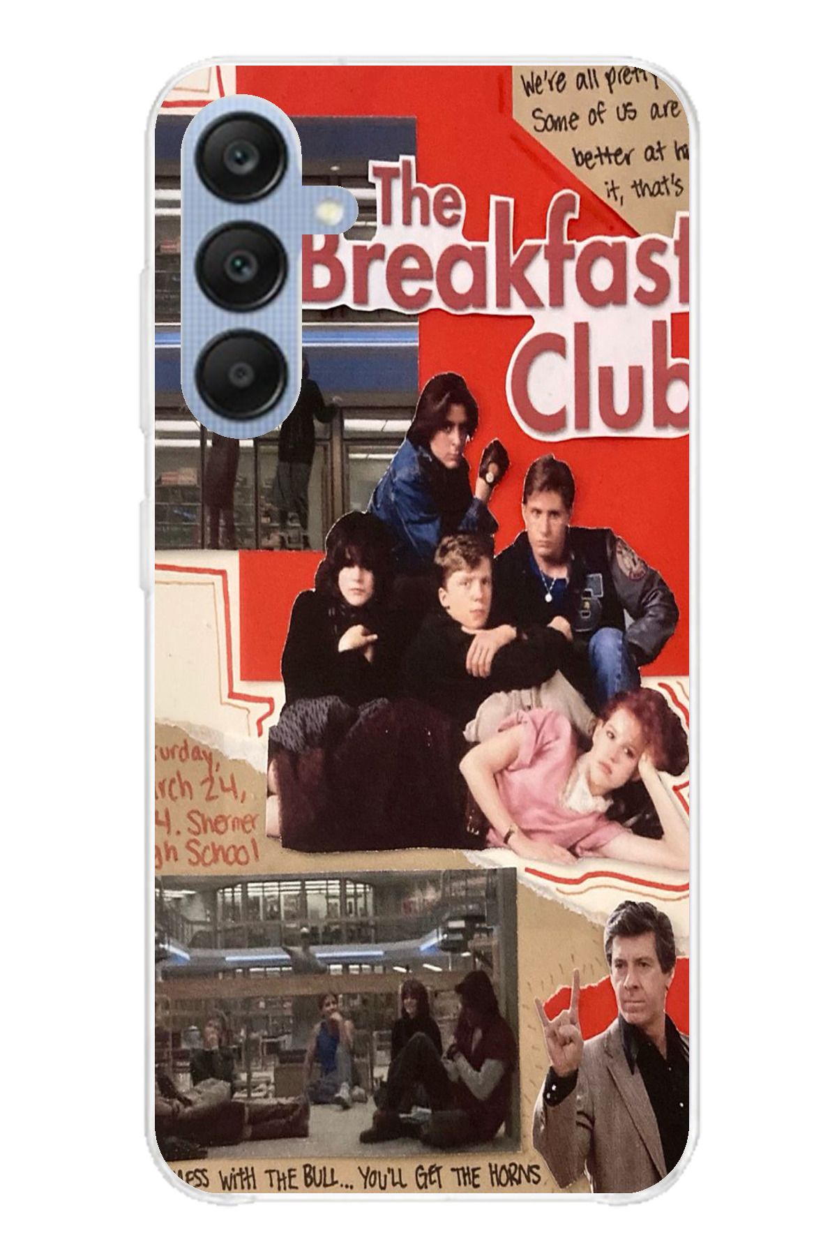 TechTree SAMSUNG Galaxy A25 Uyumlu Kahvaltı Kulübü - The Breakfast Club Tasarımlı Şeffaf Silikon Kılıf