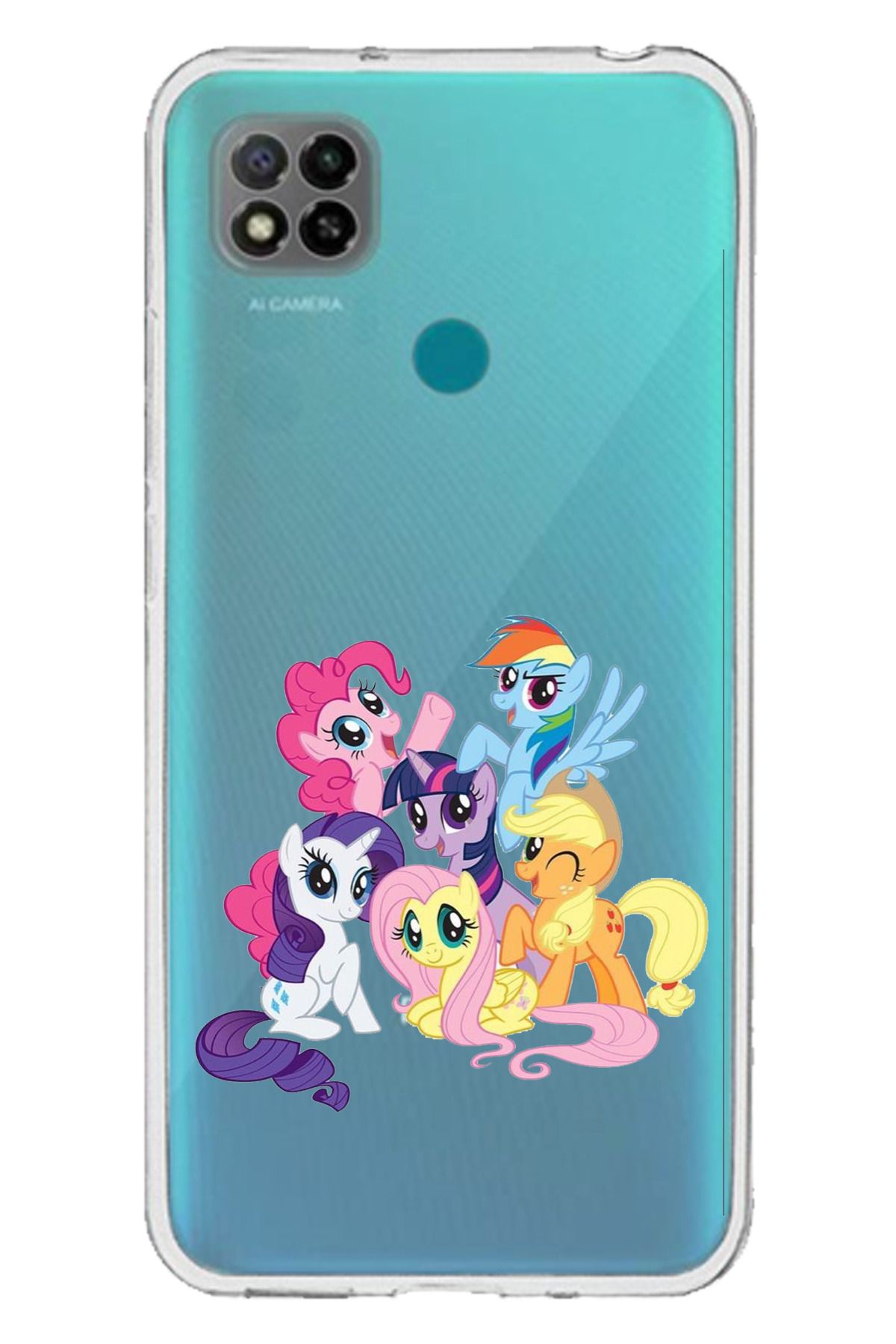 TechTree Redmi 9C / 10A Uyumlu My Little Pony: Arkadaşlık Sihirlidir Tasarım Şeffaf Silikon Kılıf