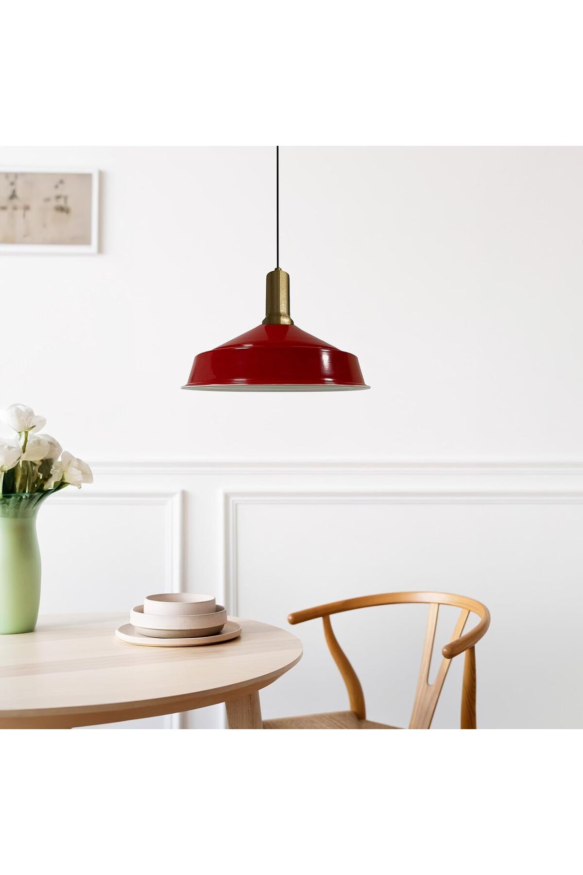 Bamyum-Asletl 40 cm Hängelampe Metall E27 Rot 4