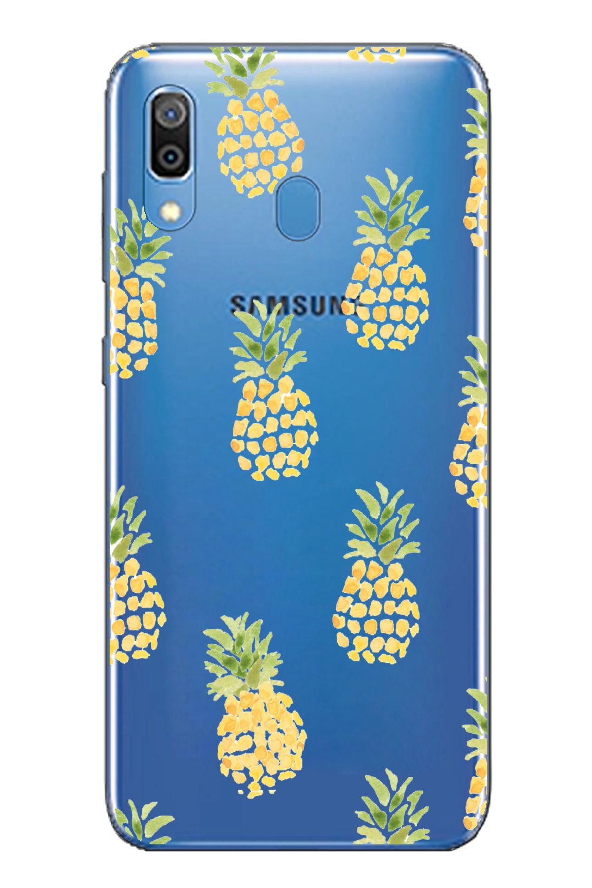 TechTree SAMSUNG Galaxy A20 / A30 Uyumlu Ananas Tasarımlı Şeffaf Silikon Kılıf