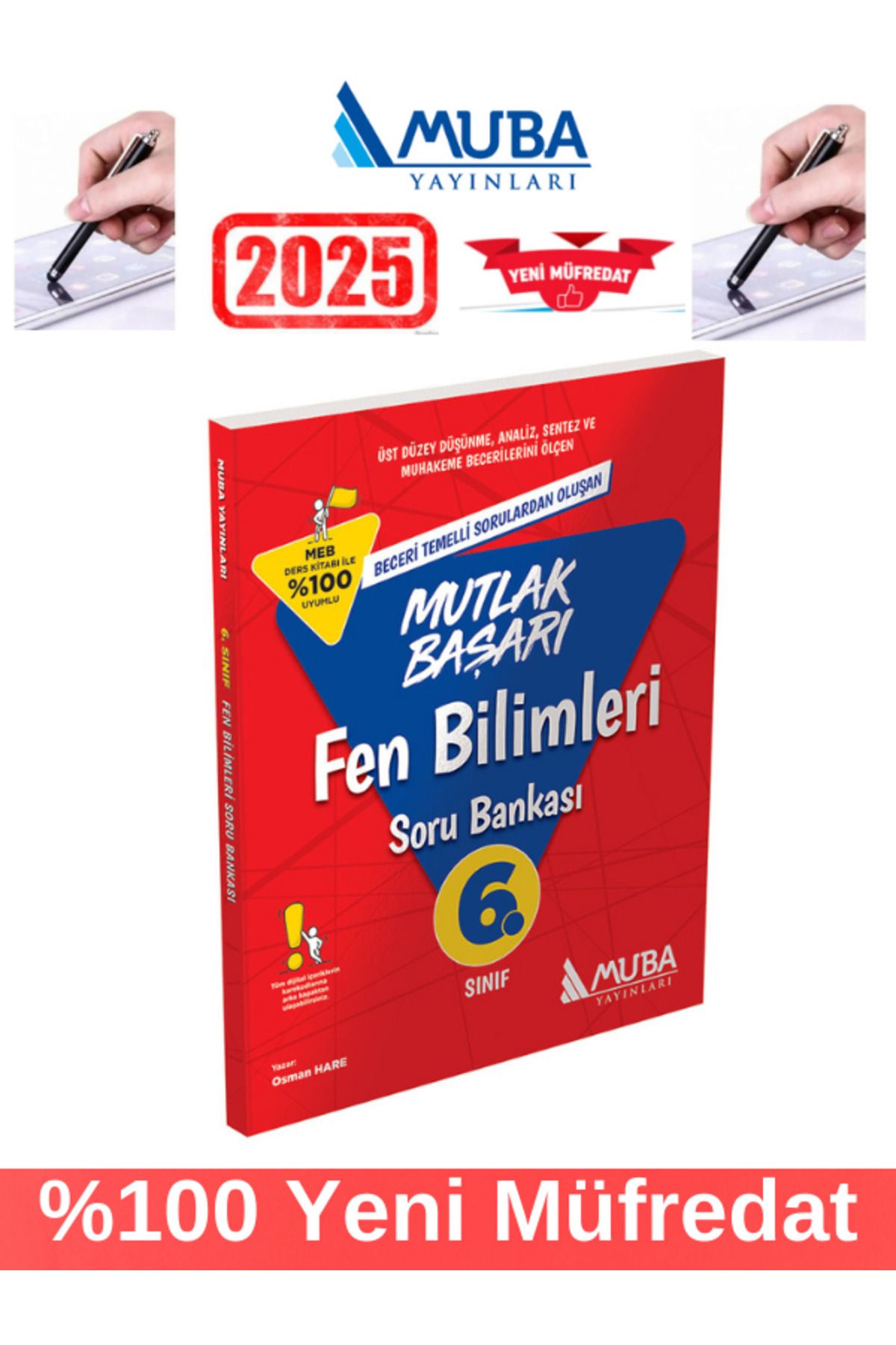 Orijinal Yayınları Muba 2025 6.Sınıf Mutlak Başarı Fen  %100 Yeni Müfredat Soru Bankası+Kalem