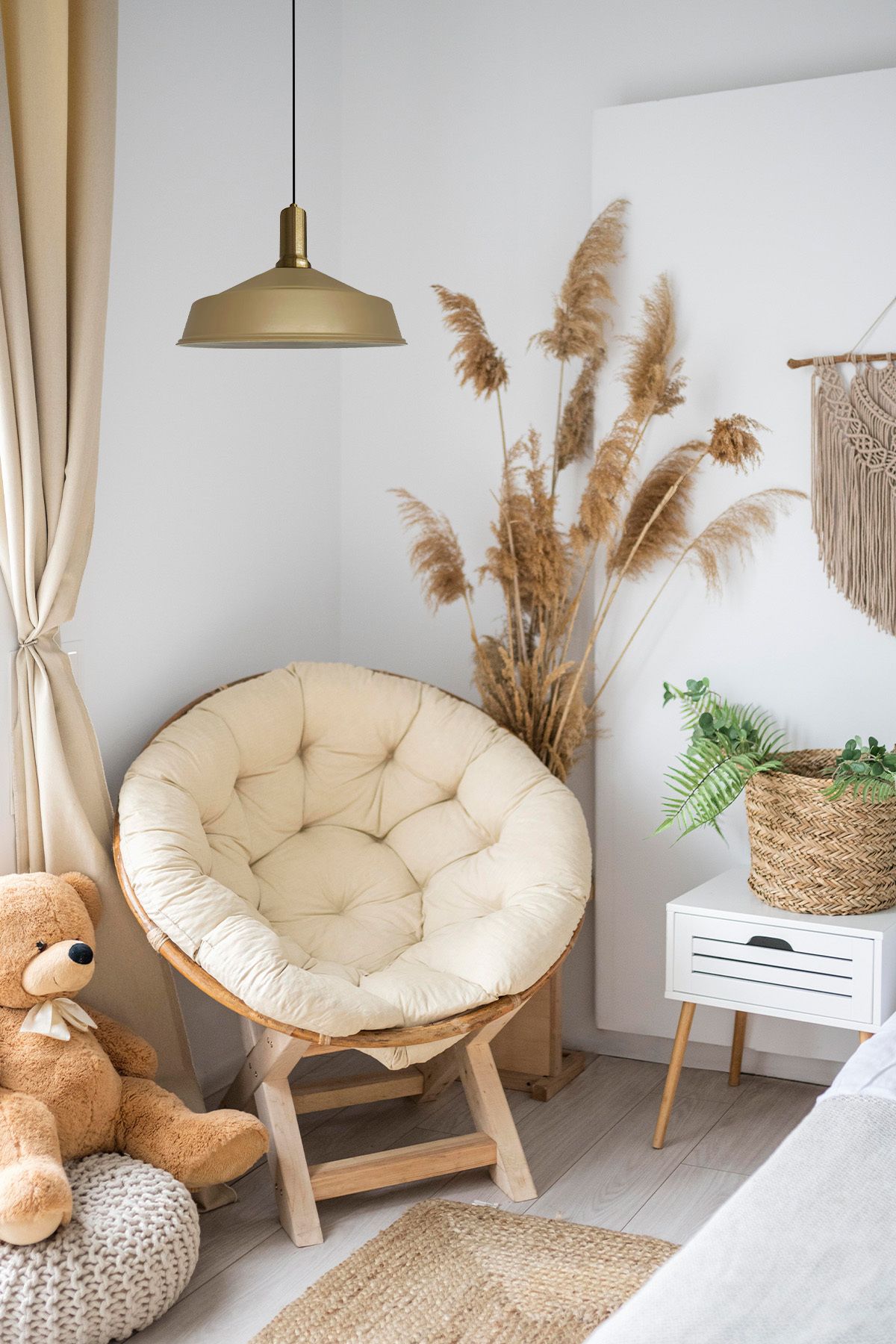 Bamyum-Asletl 40 cm Hängelampe Metall E27 Beige 3