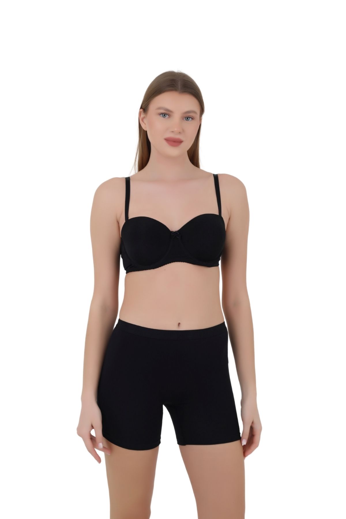 CNT-Slip boxer pentru femei - negru, alb, culoarea pielii Set de 1, talie elastică și țesătură moale 2
