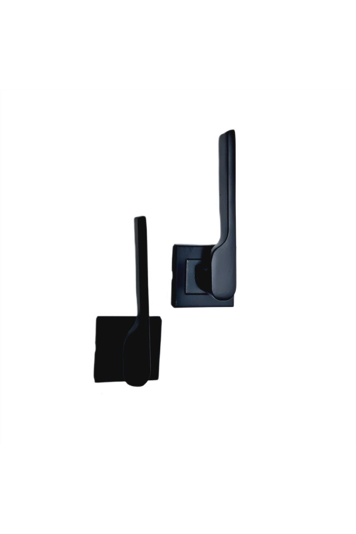 Nobel-Wc Door Handle with Square Badge Max Turquoise - Matte Black, 2 Sets 3