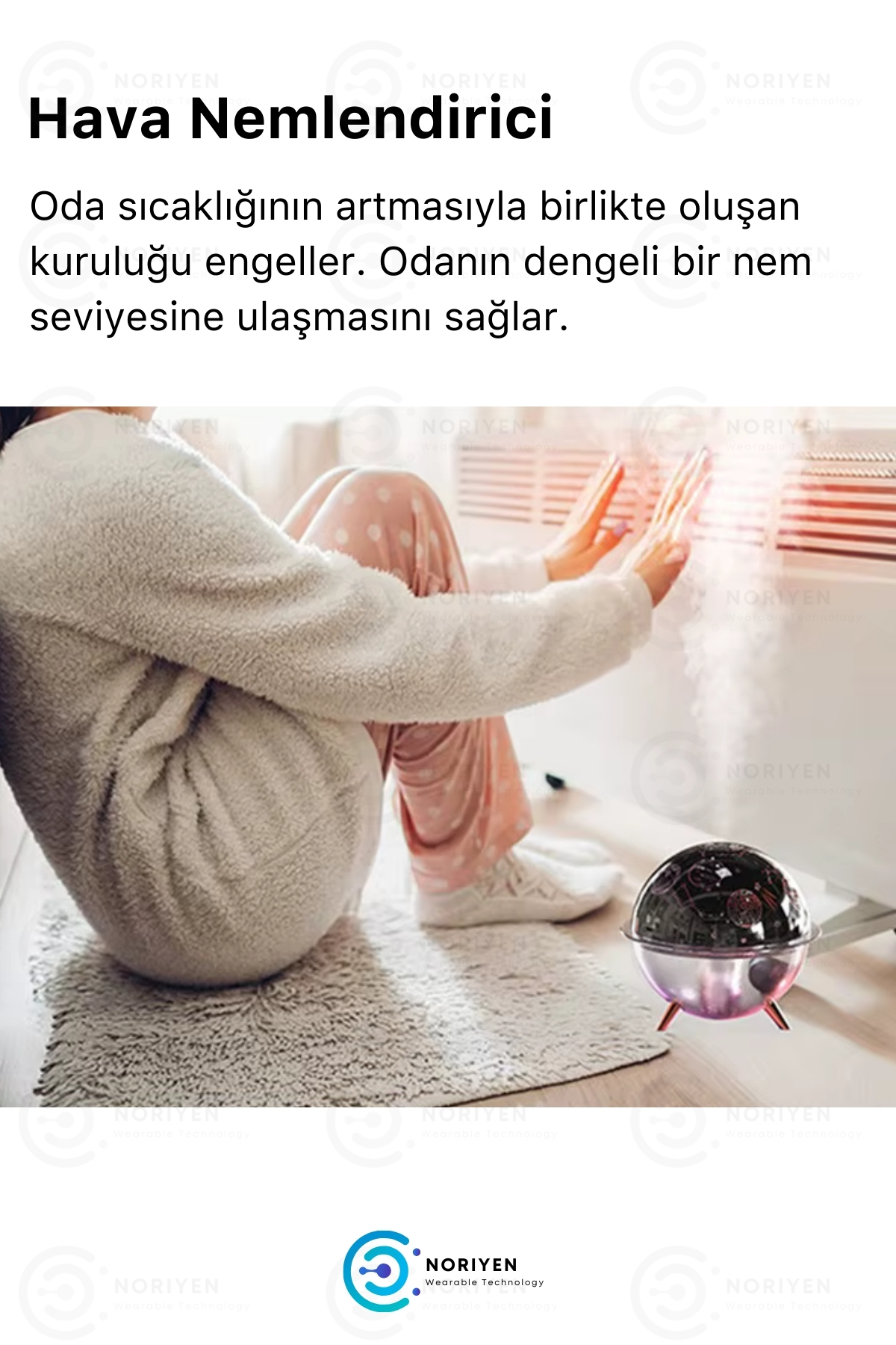 Yeni Nesil Hava Nemlendiricili Çocuk ve Bebek Odası Gece Lambası Mini Projeksiyon Hava Nemlendirici