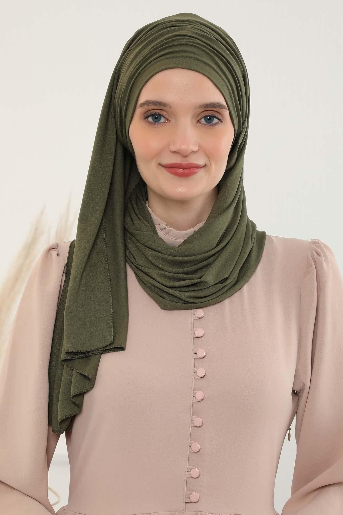 Aisha's Design-Drawstring Combed Cotton Bonnet Shawl,bt-1 1