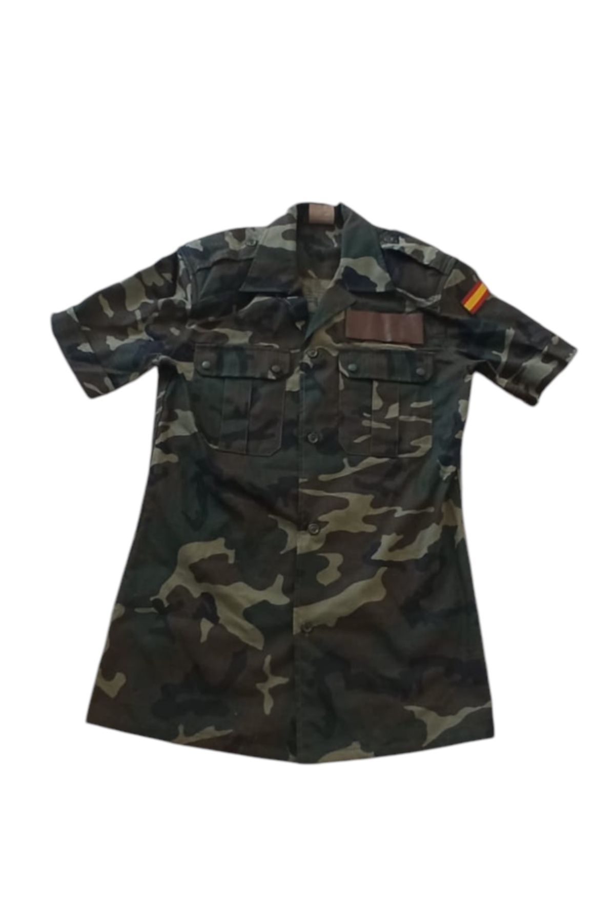 kho military design İspanyol Askeri Kısa Kol Gömlek Unisex (M-L Beden)