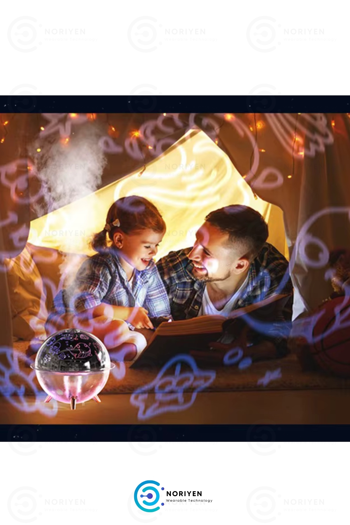 Yeni Nesil Hava Nemlendiricili Çocuk ve Bebek Odası Gece Lambası Mini Projeksiyon Hava Nemlendirici