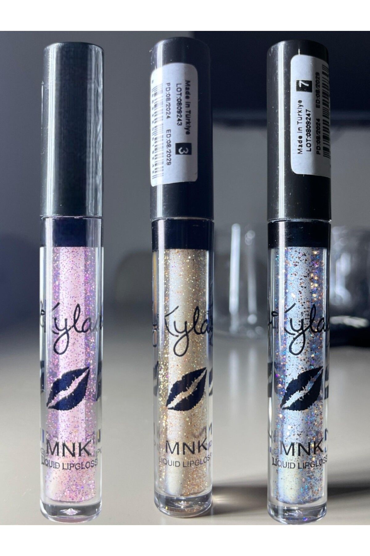 mnkkylaa Simli lip gloss 3lü