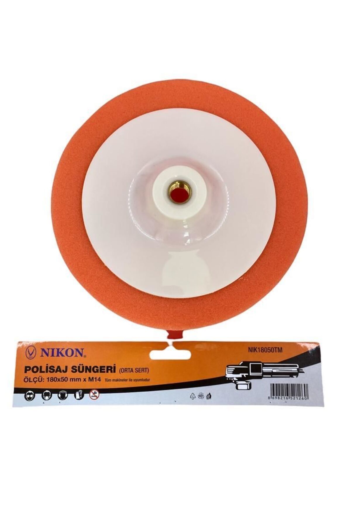 OEM Nikon 18050TM Polisaj Süngeri 180 mm Turuncu Orta Sert