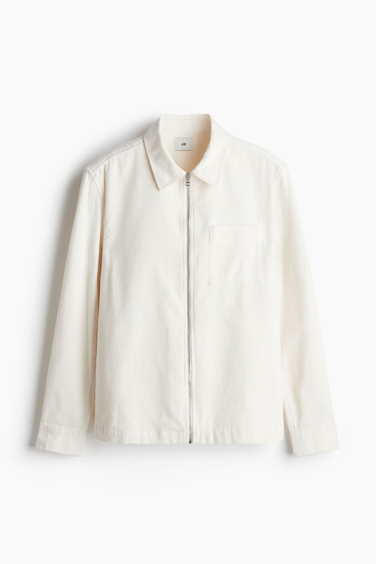 H&M Fitilli Kadife Overshirt Gömlek Regular Fit