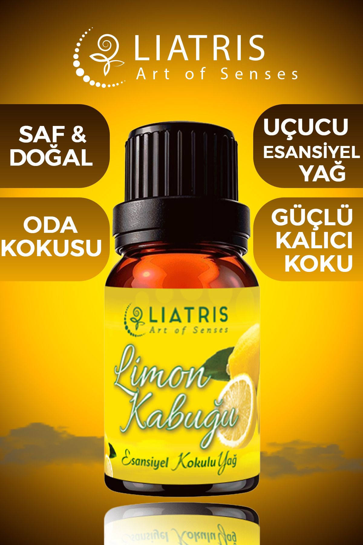 liatris Limon kabuğu esansiyel uçucu yağ,hava nemlendirici,oda parfümü 10ml %100 Saf & doğal koku