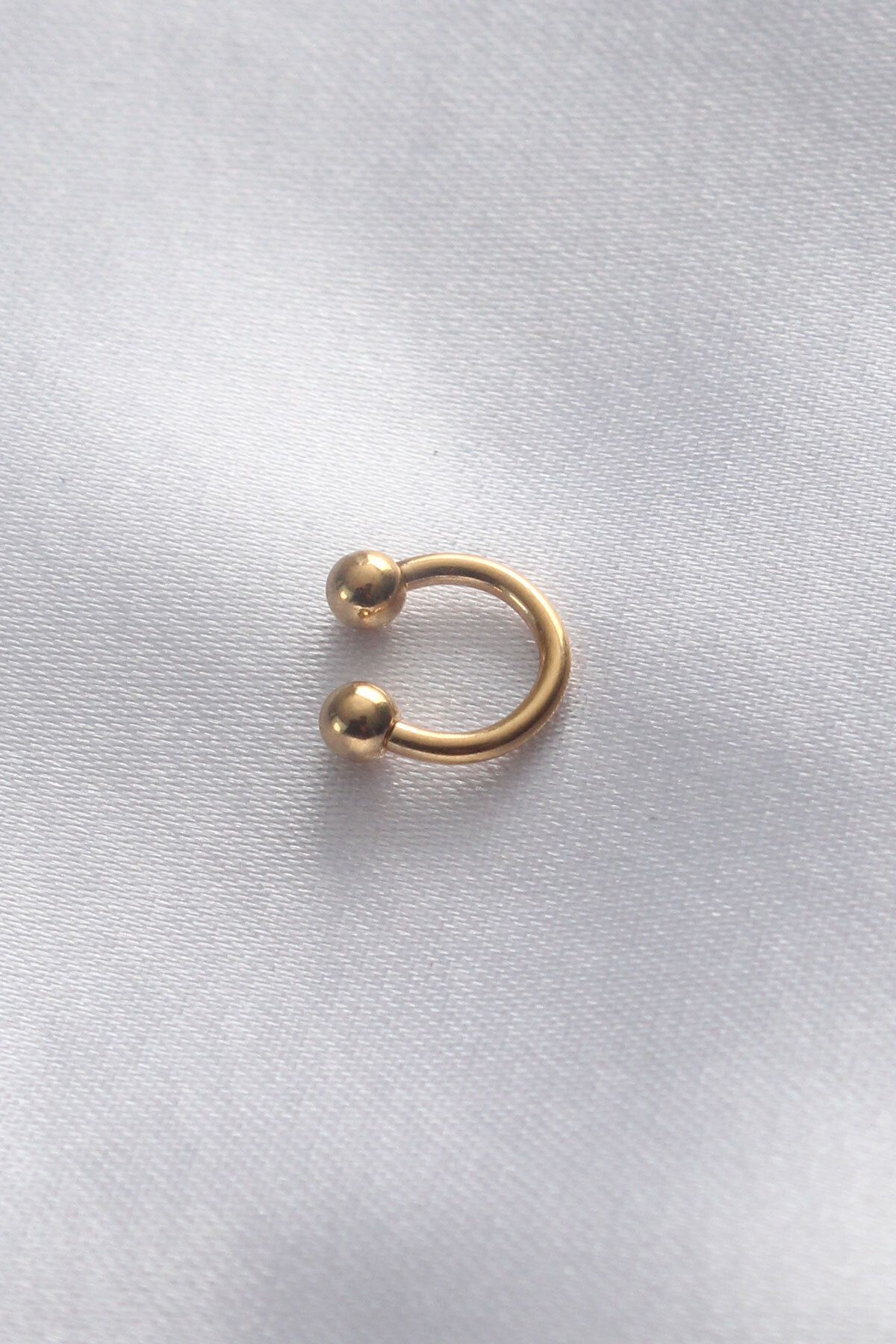 shop 316L Cerrahi Çelik Küçük Minimal Gold Renk Halka Piercing