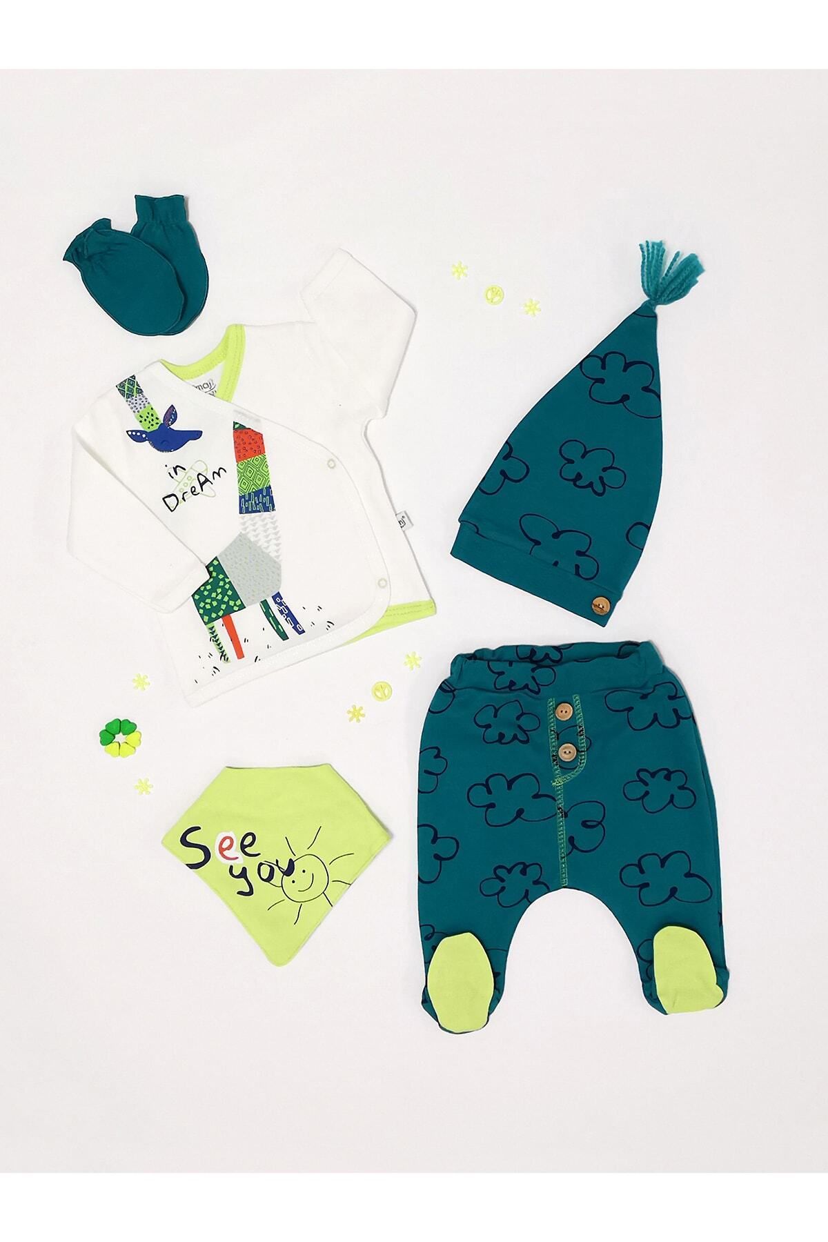 İmaj-Origami Green 5 Piece Hospital, Bodysuit Set, Baby Set 2