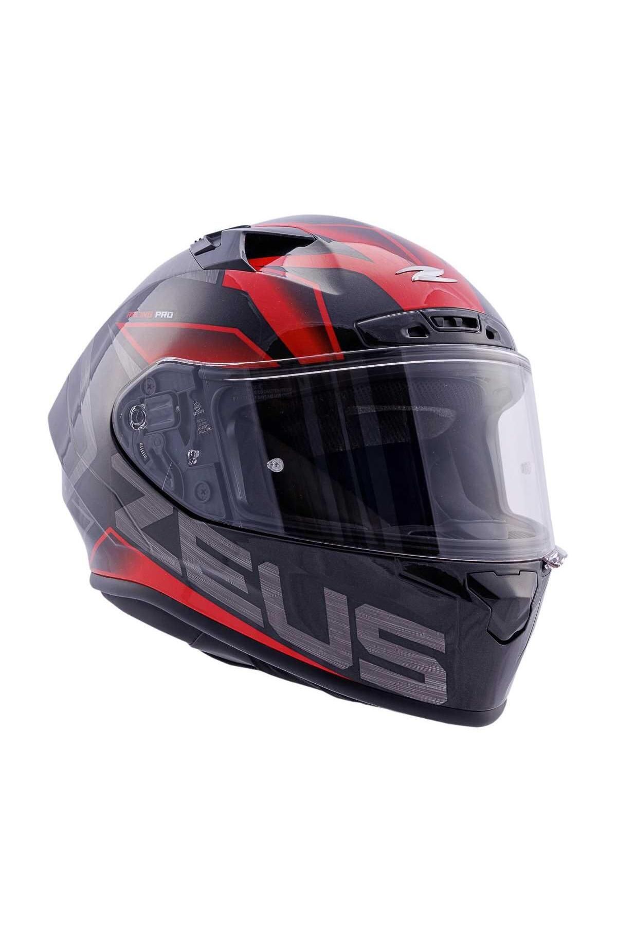 ZEUS KASK/ZS-826 PEARL BLACK BK3 RED