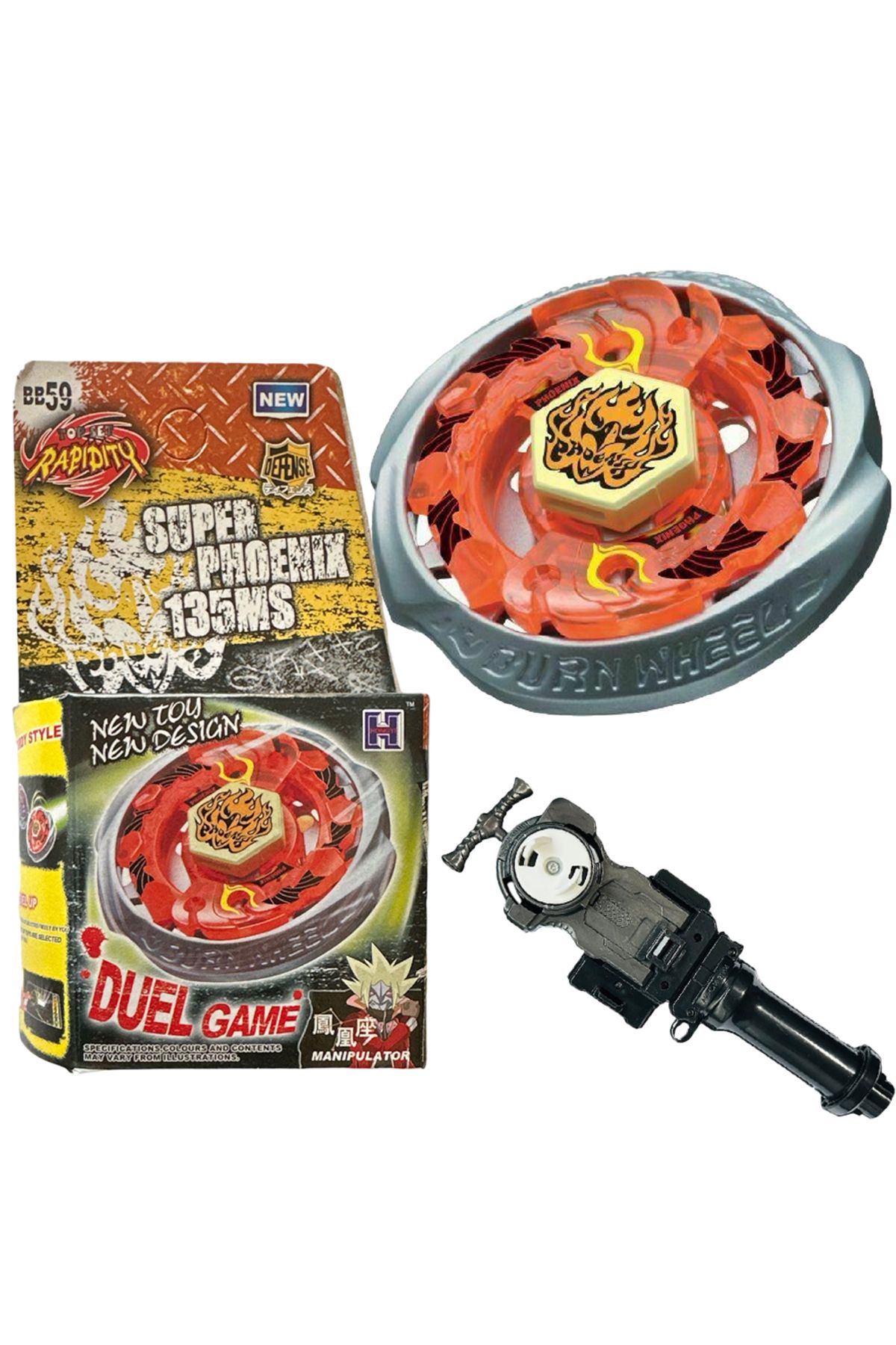 RAPIDITY BB59 BEYBLADE METAL FUSION Burn Fireblaze Phoenix TOPAÇ HEDİYE OYUNCAK