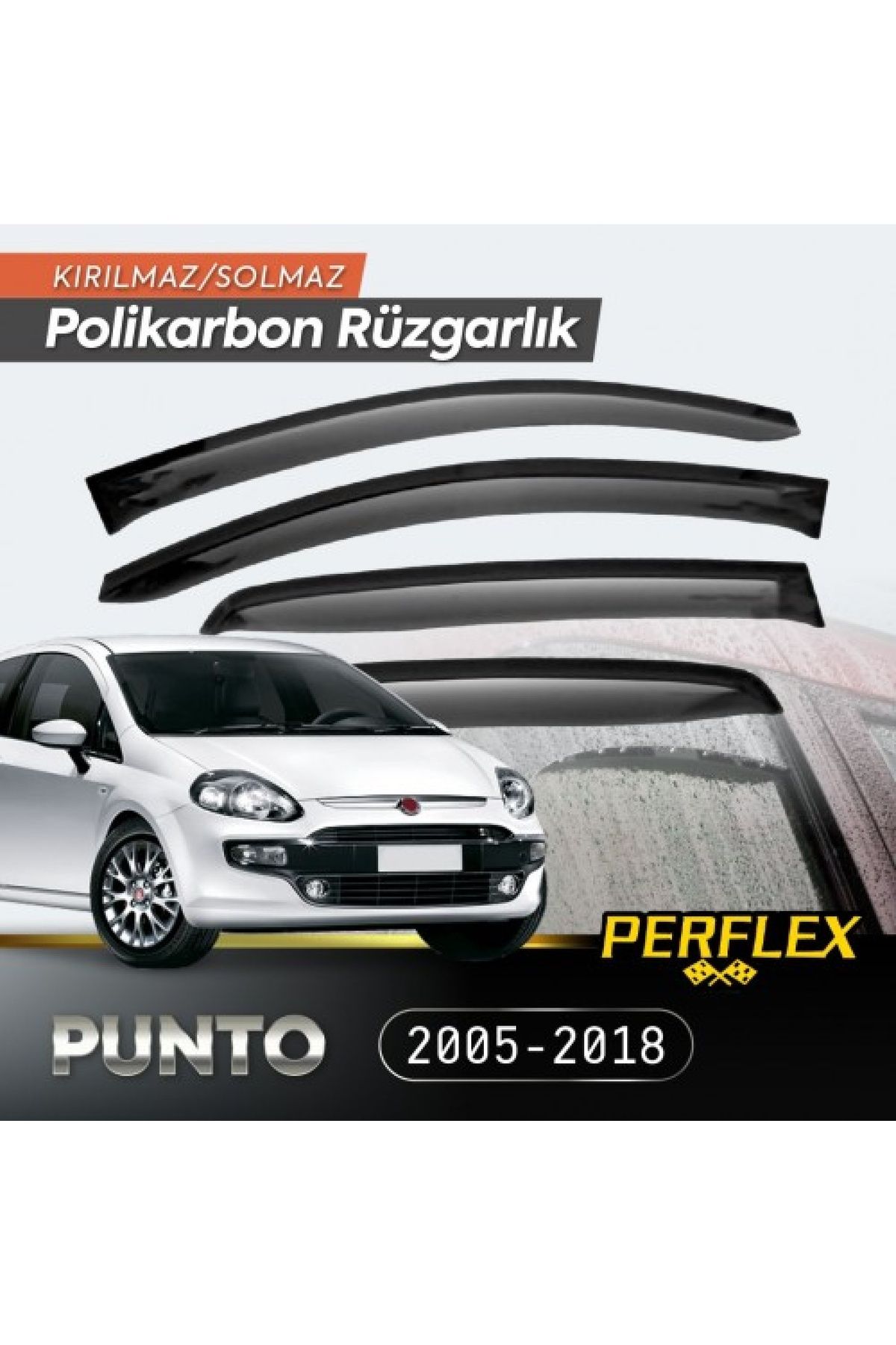 EGATOPTAN Fiat Punto Grande 2005-2018 Cam Rüzgarlığı V2 Mugen