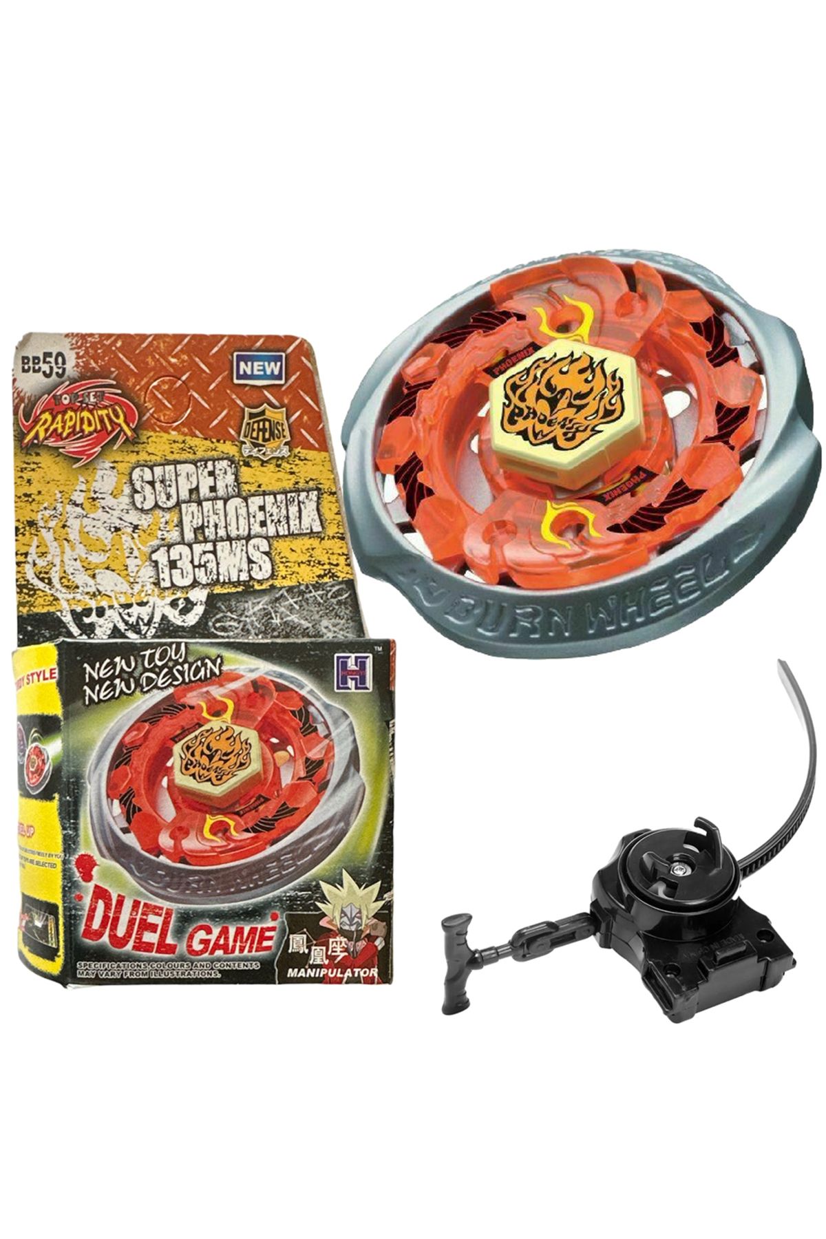 RAPIDITY BB59 BEYBLADE METAL FUSION Burn Fireblaze Phoenix TOPAÇ HEDİYE OYUNCAK