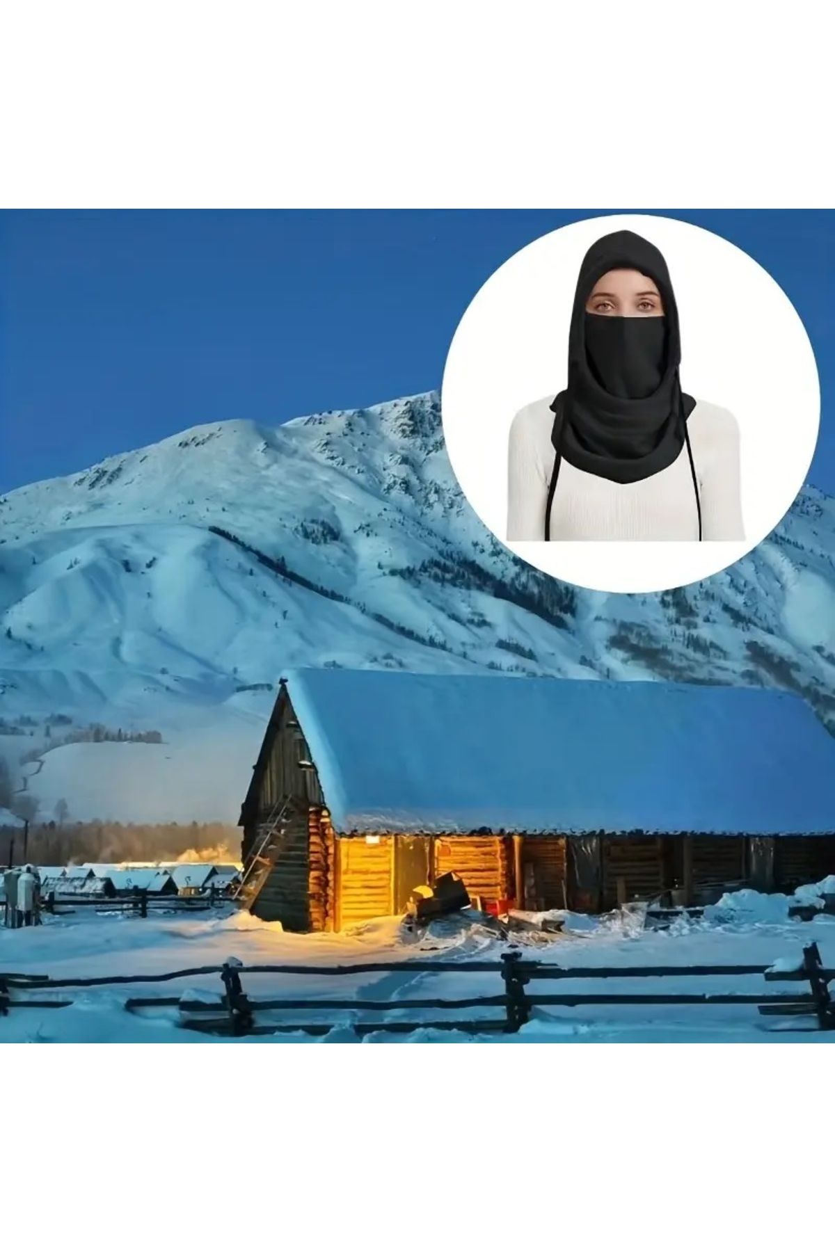 Generic-Windproof Winter Hat with Face Mask-Featuring an adjustable interior strap for customizable fit 2