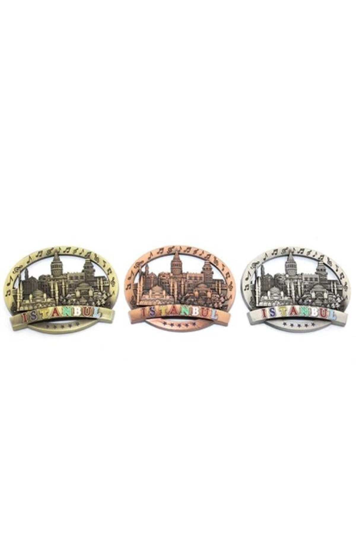 LovelymCo İstanbul Temalı Metal Magnet Yuvarlak Tasarım