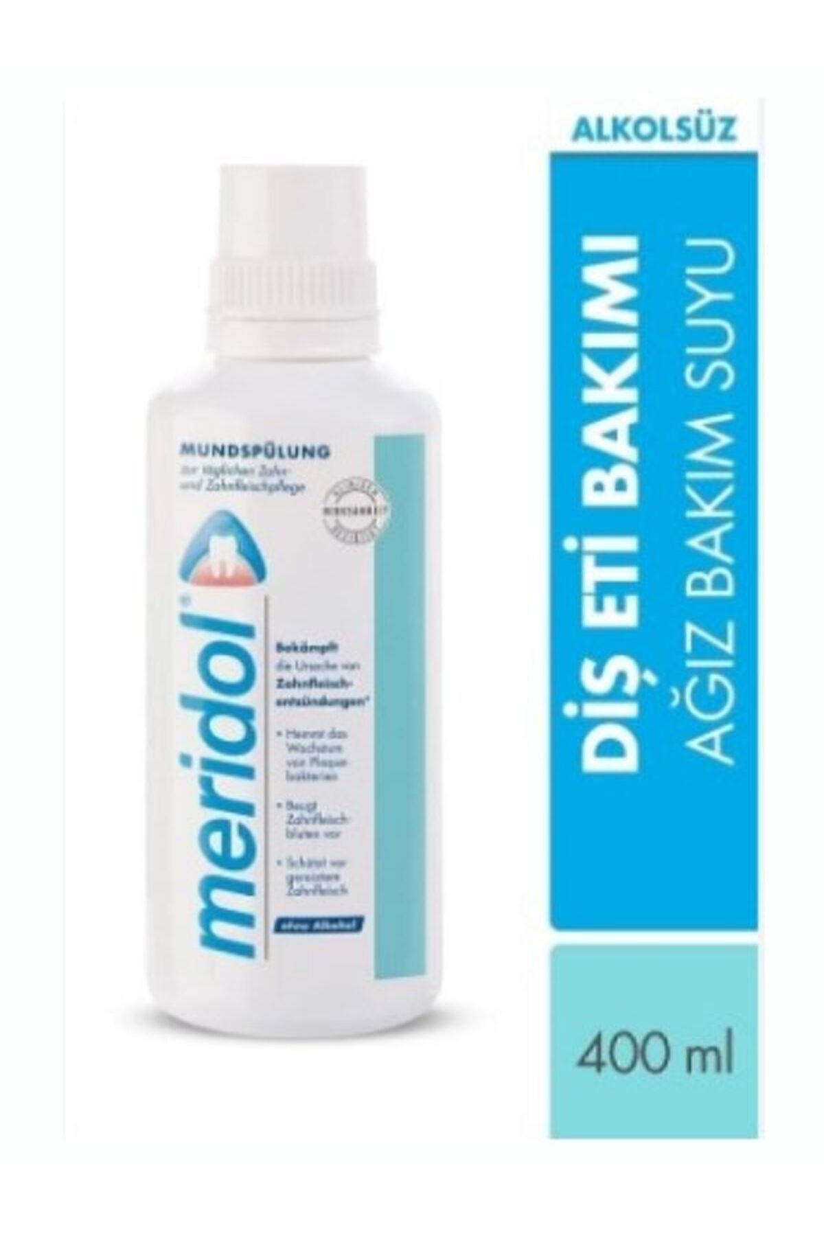 Meridol-Set of 3 Oral Care Water 400ml Toothbrush Soft Soft Toothpaste 75ml 20ml 3