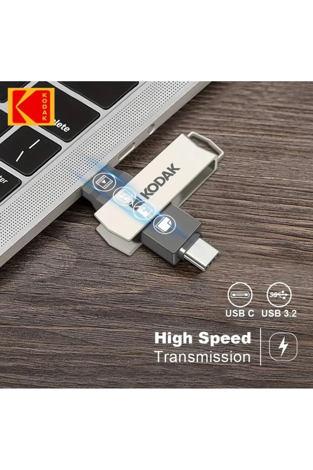 Kodak-K273 32Gb.Type-C and USB 3.2 Type-C Input High-Speed Suitable for All Phones iPhone 15/16 Series 4