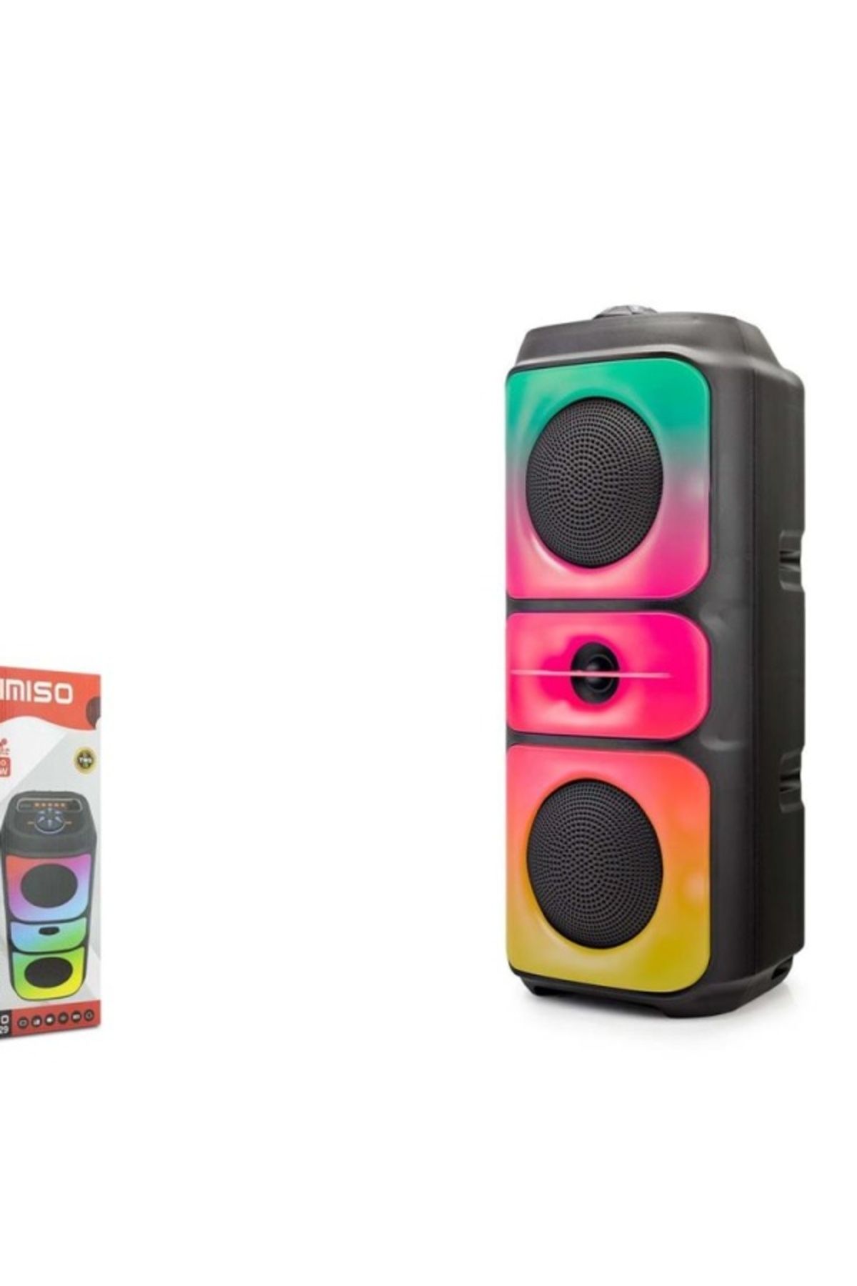 KİMİSO Kımıso QS3629 Bluetooth Speaker RGB (BT, USB, FM, MIC girişi, TWS, düğmeli,)