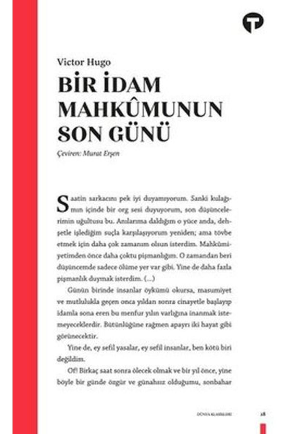Turkuvaz Kitap Bir İdam Mahkumunun Son Günü