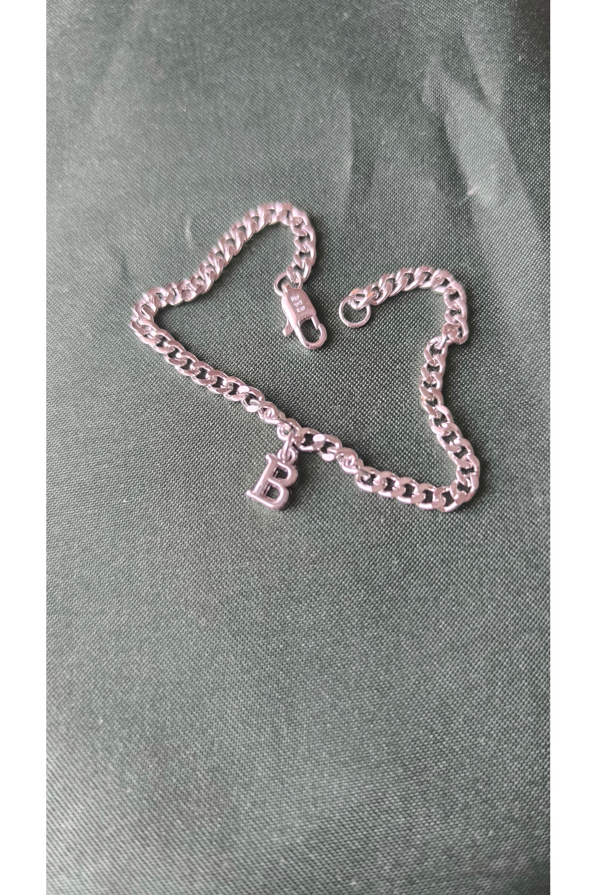 anadolusilver Oynar Harfli, Gurmet Zincir Bileklik 3,6 Mm - Italyan Model - 925 Ayar Gümüş Bileklik görsel 4