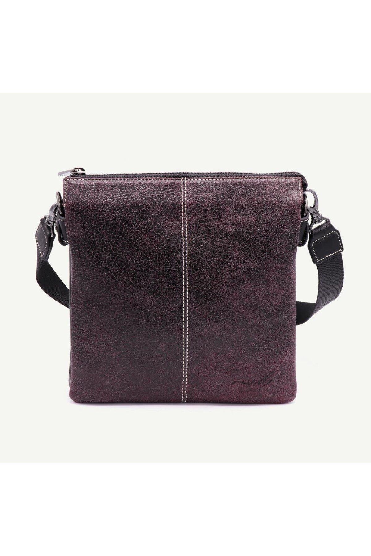 Uderra Leather Uderra Unisex Hakiki Deri Bordo Postacı Çantası - S3EK0307