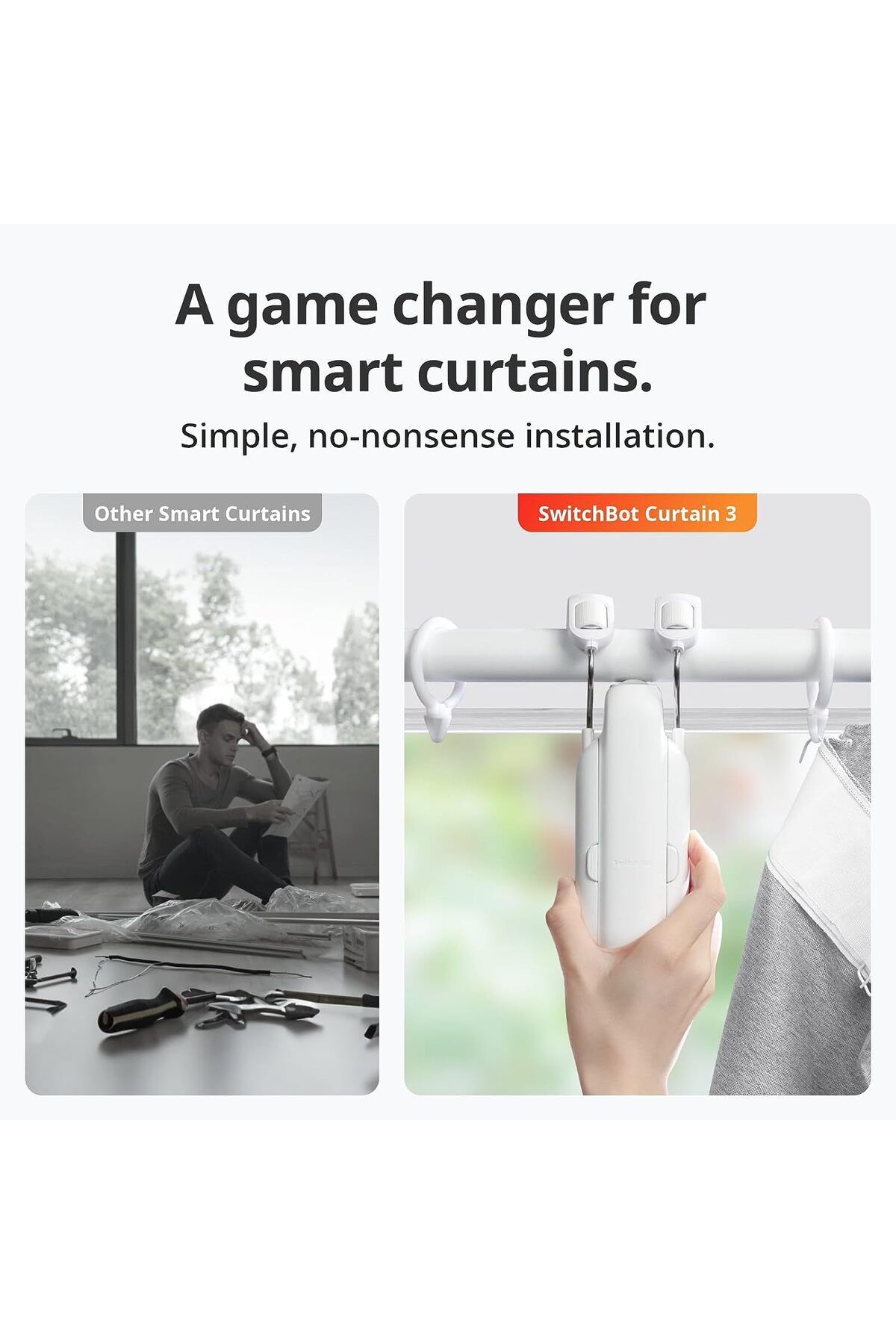 SwitchBot-Rod 3 Smart Automatic Curtain Opener - Bluetooth Remote Control with App 3