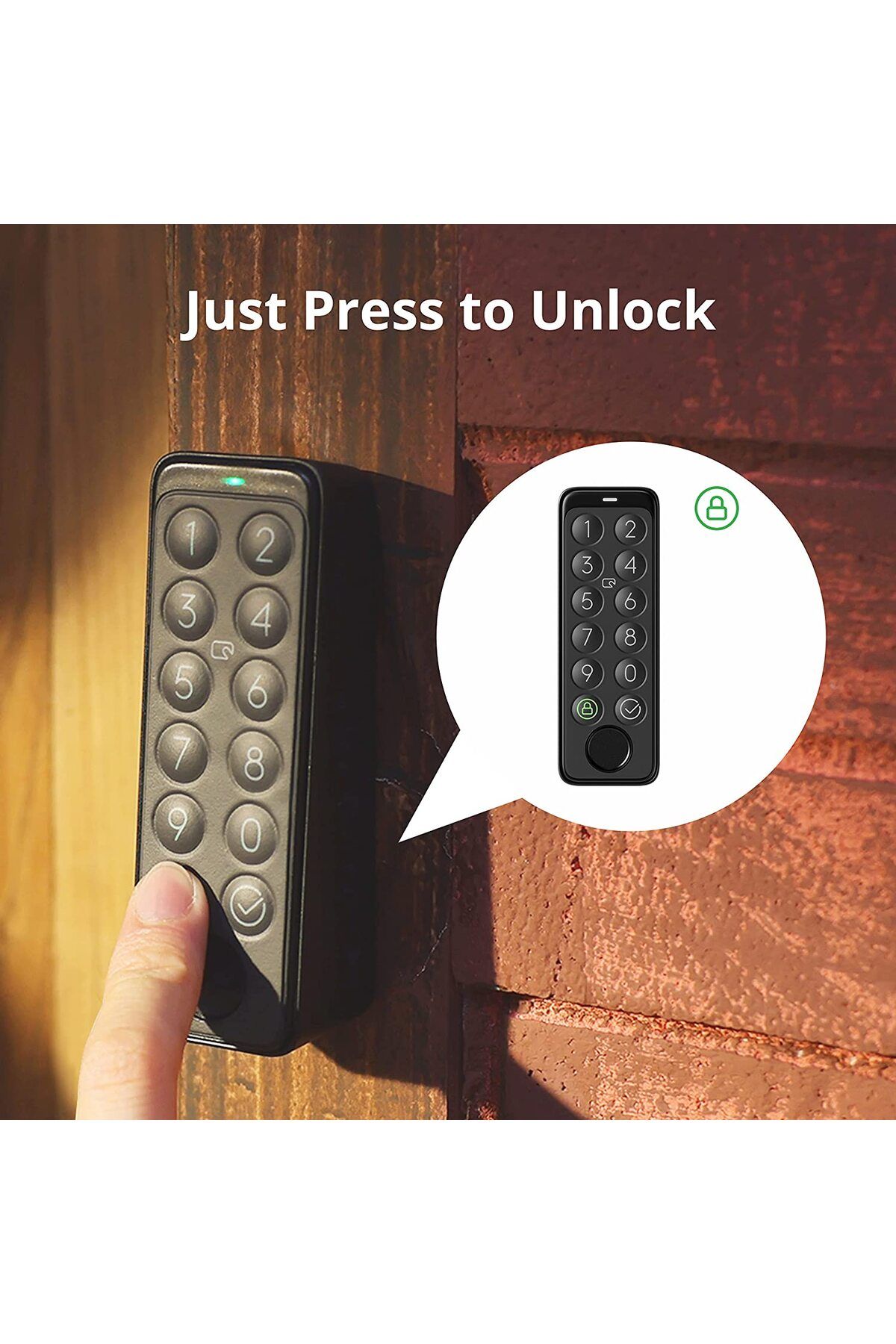 SwitchBot-Smart Keypad Touch for SwitchBot Lock Fingerprint Keyless Home Entry IP65 Waterproof 7