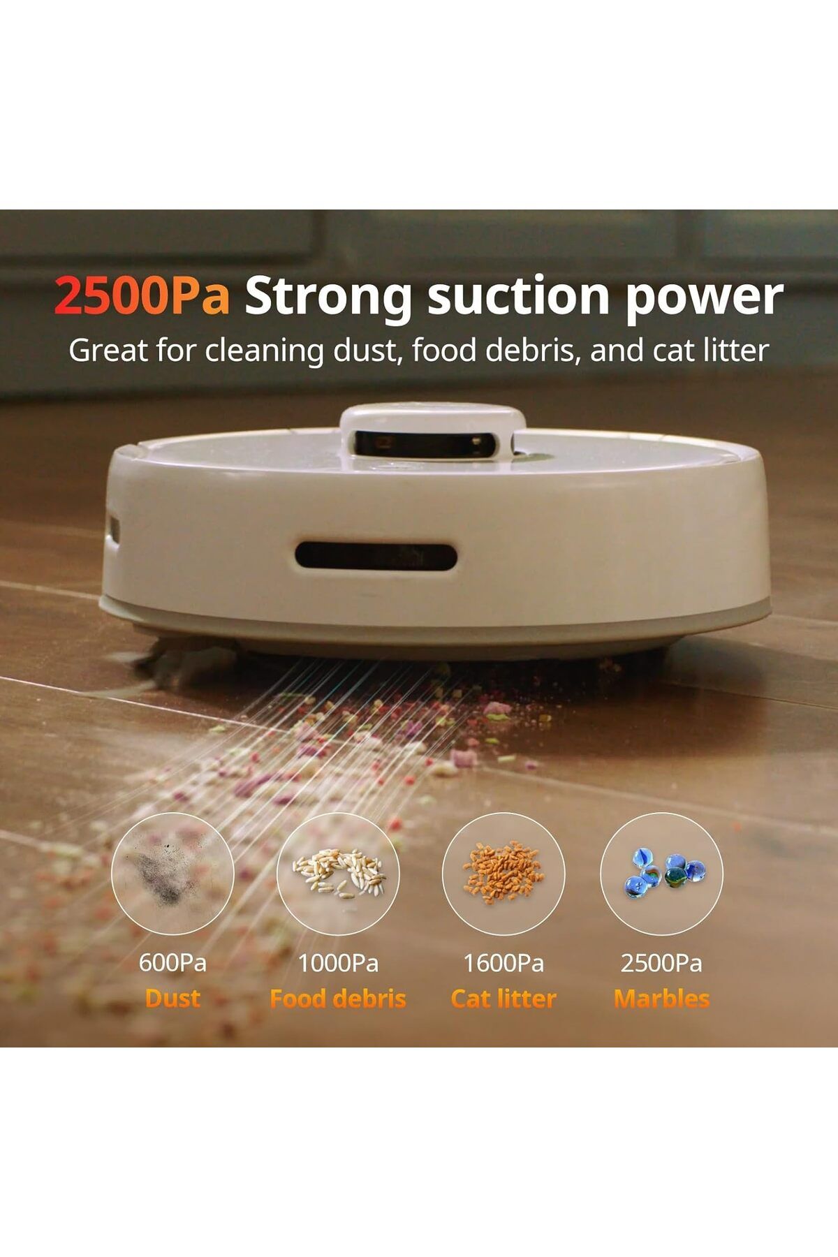 SwitchBot-Mini Robot Vacuum K10+ with Self-Empty Base for 70-Day of Cleaning 2500Pa Suction with voice control 2