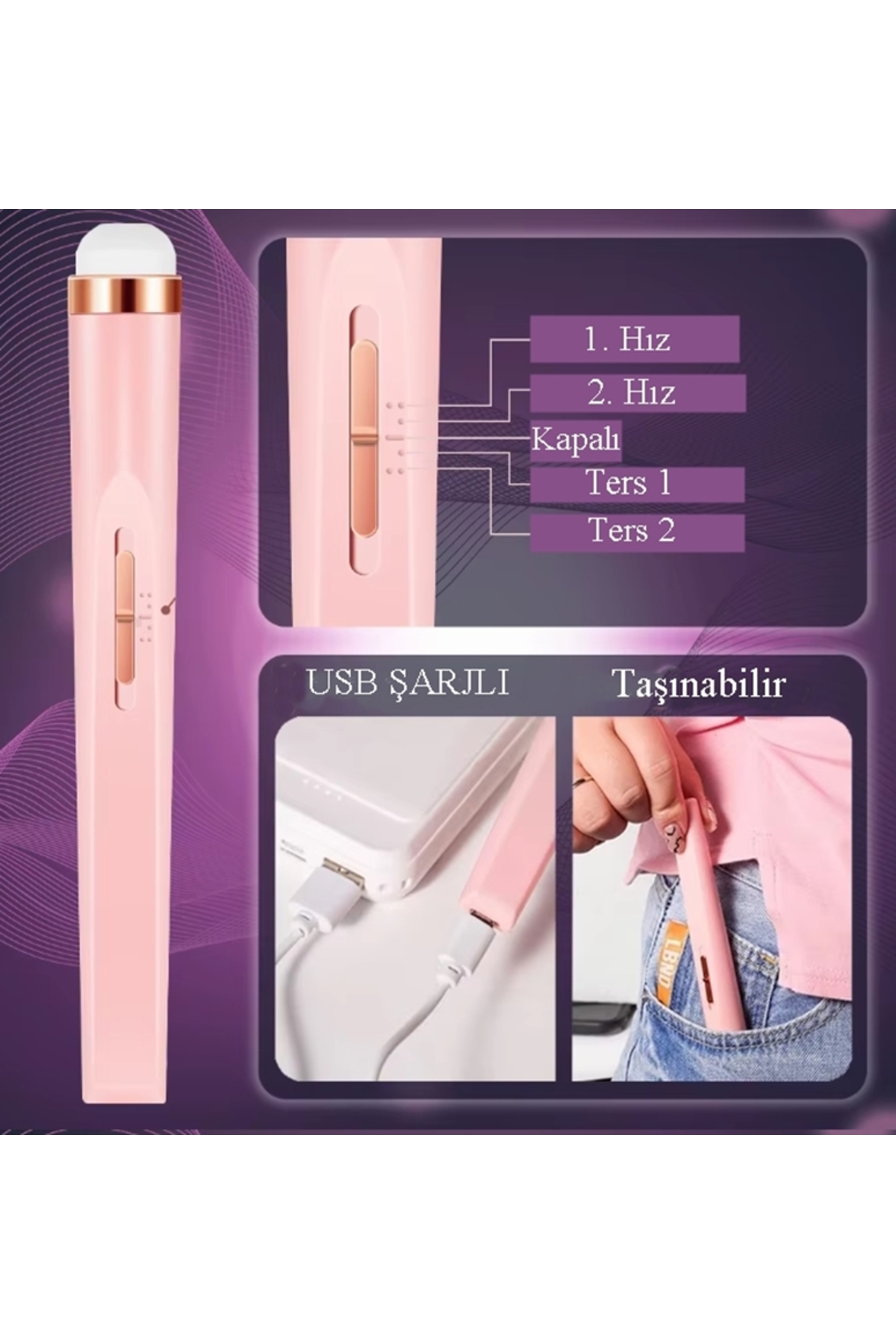 Usb Şarjlı Tırnak Törpü Seti Manikür Pedikür Protez Tırnak Ayak Nasır Ve Tırnak Mantar Makinesi — şarjlı Törpü seti _EY 5in1 — تصویر 8 از 8