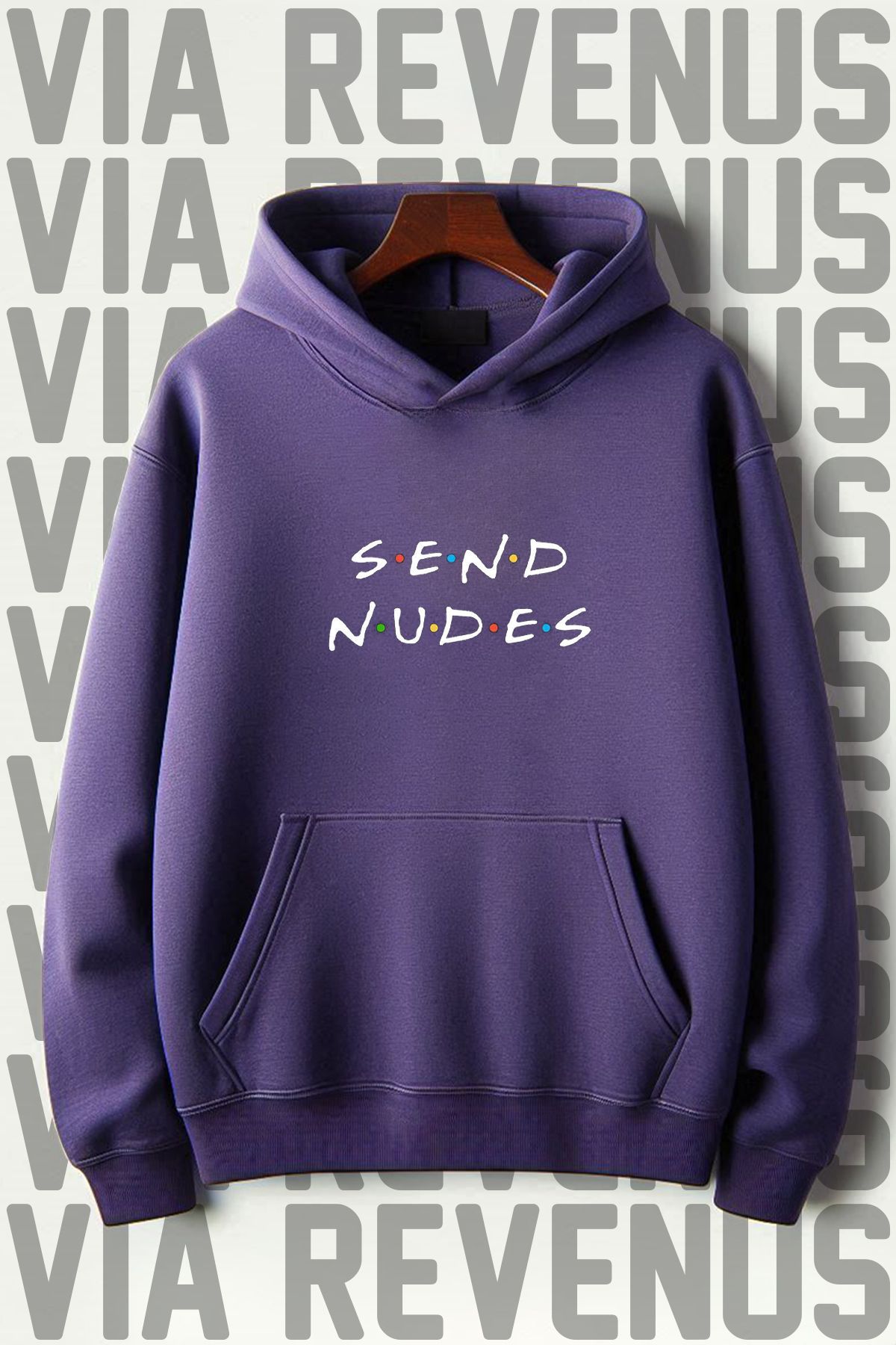 Vordevia Send Nudes Baskılı Kapüşonlu Sweatshirt