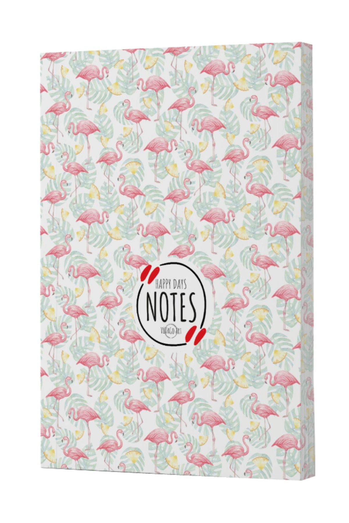 Dokuz Yayınları-Vivago Art Flamingo 3 Line Notebook (14X20-160 Sheets) 1