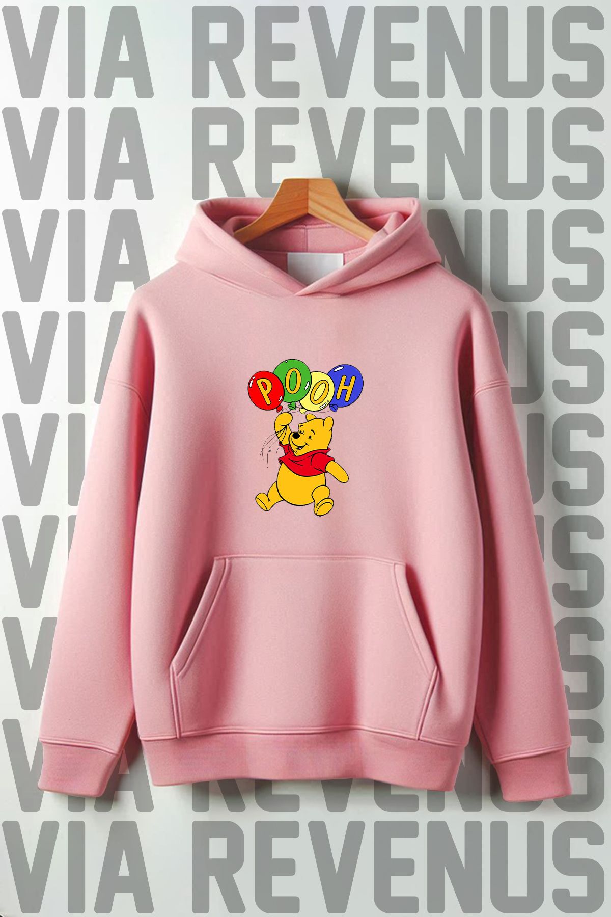 Vordevia Winnie The Pooh Baskılı Kapüşonlu Sweatshirt