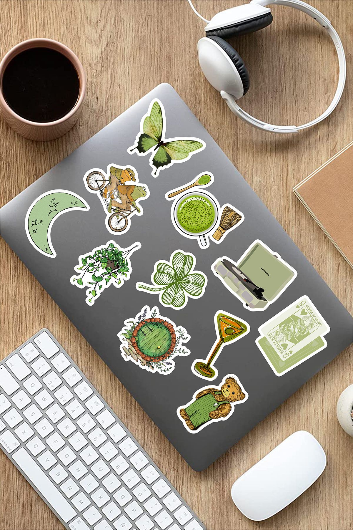 AR Sticker Vsco Green Laptop Notebook Tablet Sticker Set 6