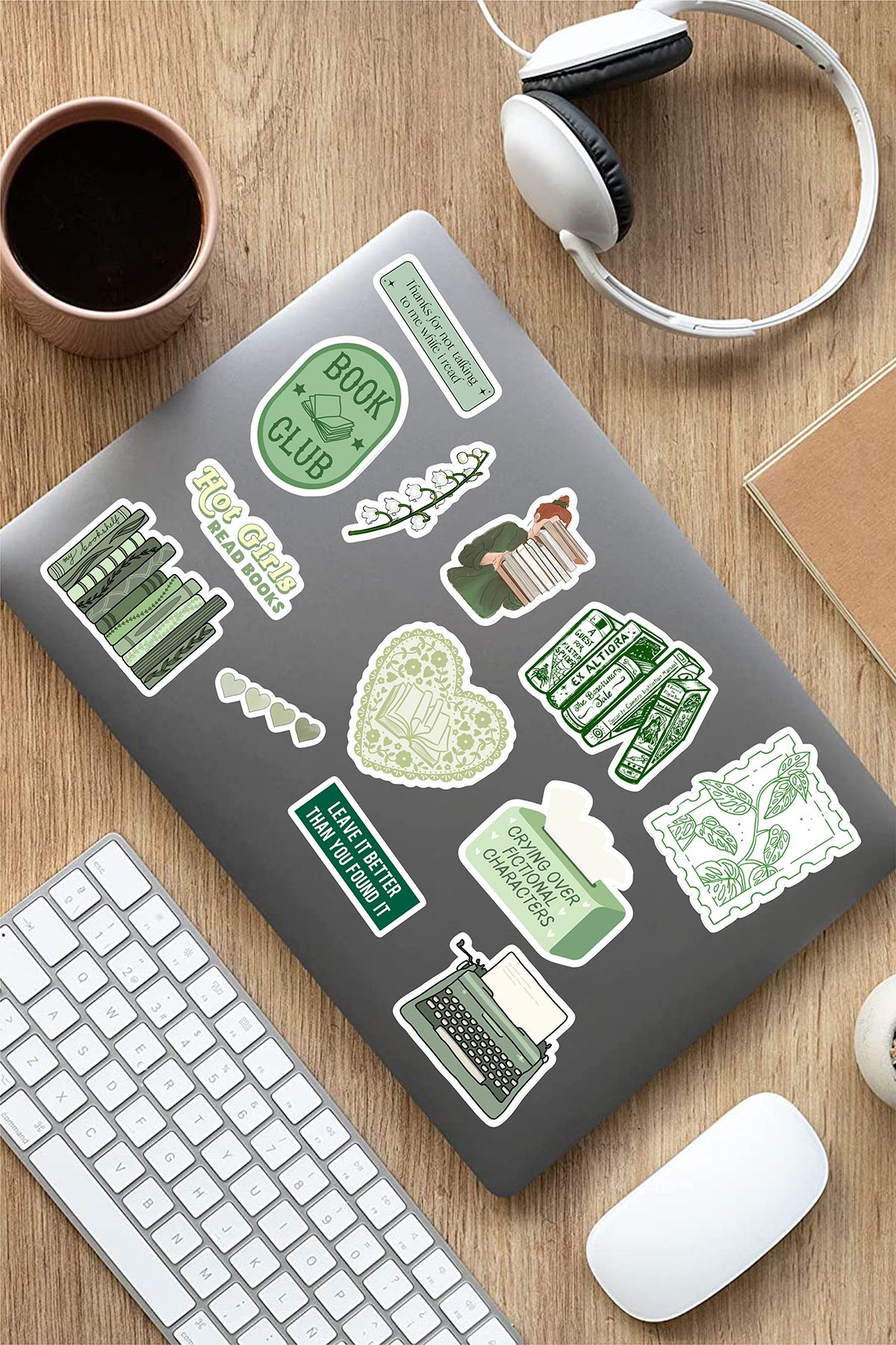 AR Sticker Vsco Green Laptop Notebook Tablet Sticker Set 4