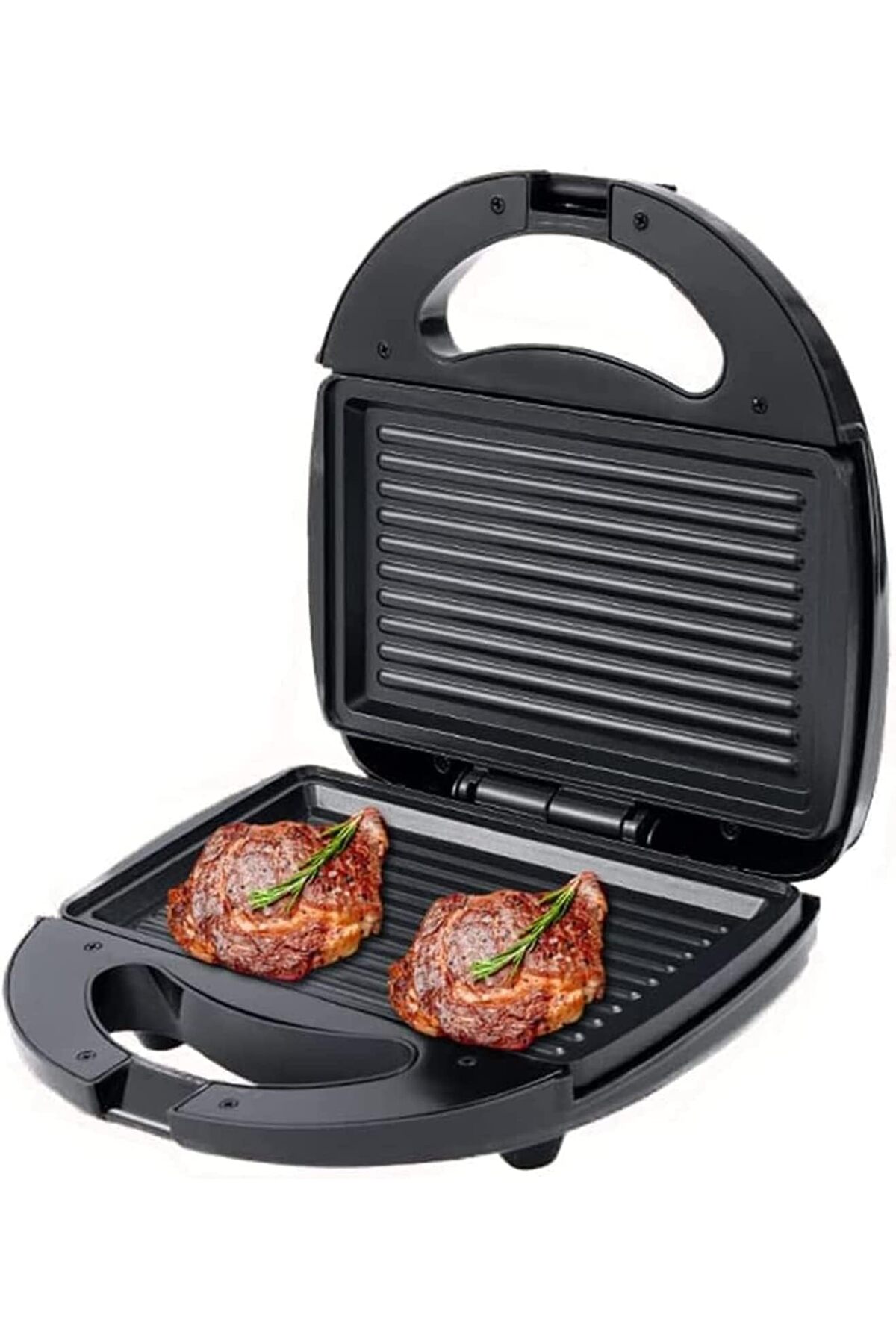 شواية بانيني كهربائية بقوة 750 واط | صانعة ساندويتشات الإفطار مع ألواح تسخين غير لاصقة على الوجهين