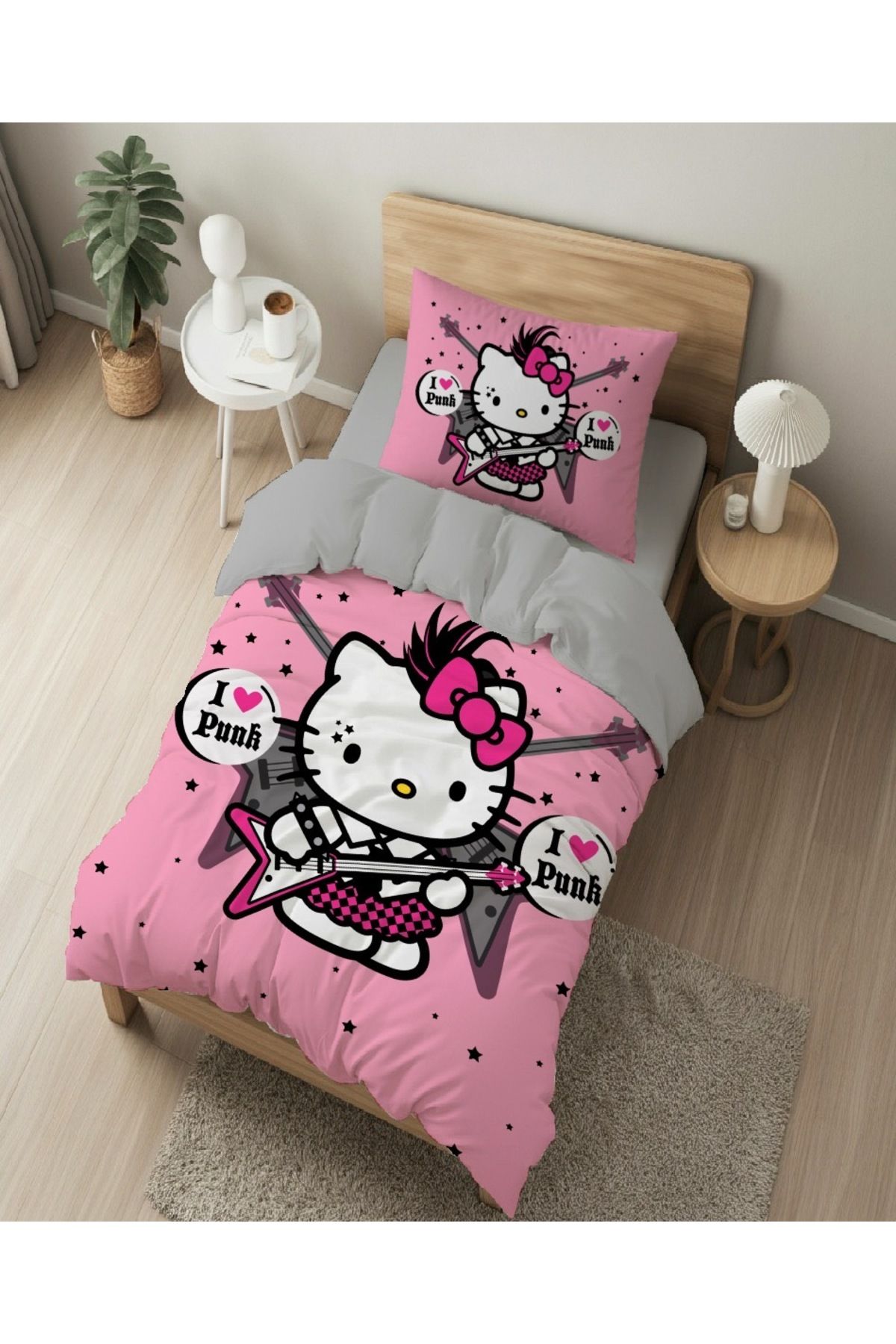 Home Nevresim home tek kişilik hello kitty 3D dijital nevresim takımı