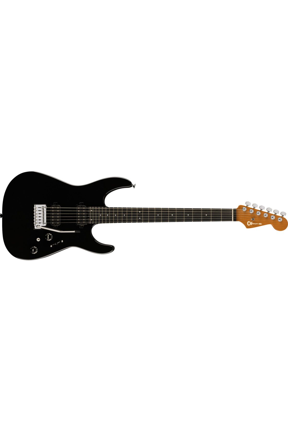 CHARVEL Pro-Mod DK24 HH 2PT CM Caramelized Akçaağaç Klavye Gloss Black Elektro Gitar