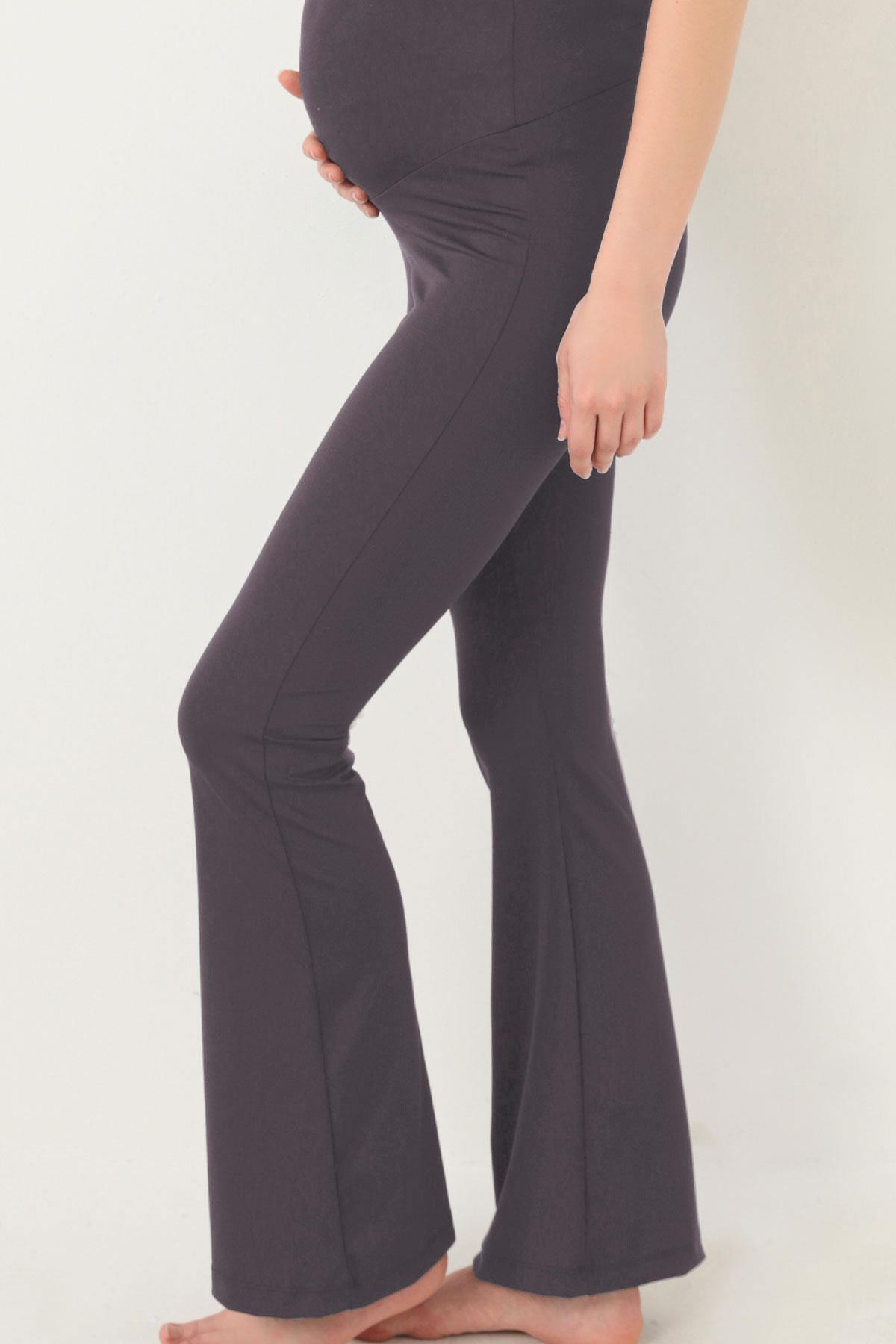 Cottonhill Füme Yüksek Bel Hamile İspanyol Paça Kadın Tayt fotoğrafı 3 (önizleme)