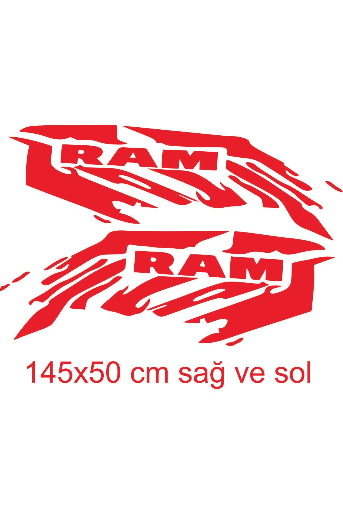 Birim Matbaa RAM PİKAP ÇAMURLUK  OTO STİCKER(145X50CM SAĞ VE SOL OLMAK ÜZERE 2 ADET)