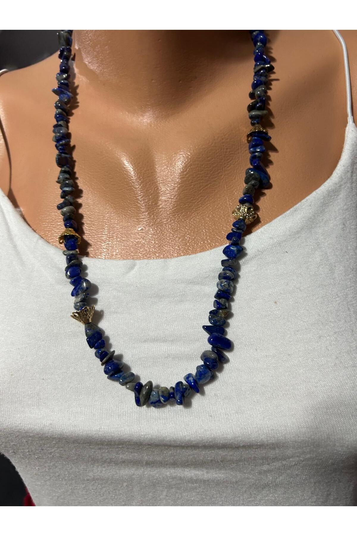 suzannaartdesign Doğal Taş Lapis Lazuli Kırık Taş Kolye