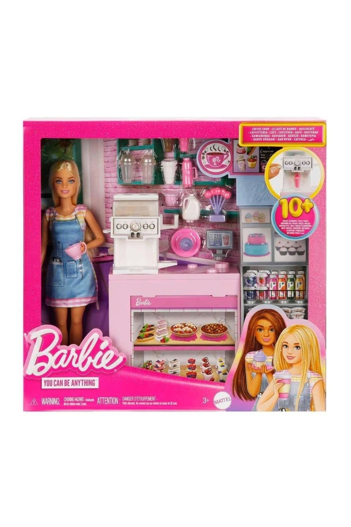 NW NessiWorld Nessiworld HXN94 Barbie Kahve Dükkanı Oyun Seti