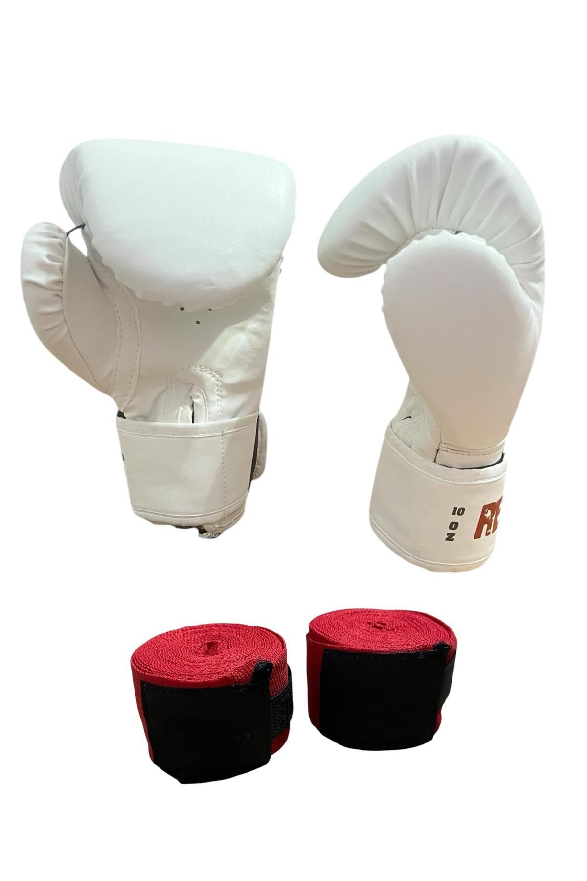 REMEGE Boks Eldiveni - Boks, Kick Boks, Muay Thai, Maç ve Antrenman Eldiveni + Bandaj 2'li Set