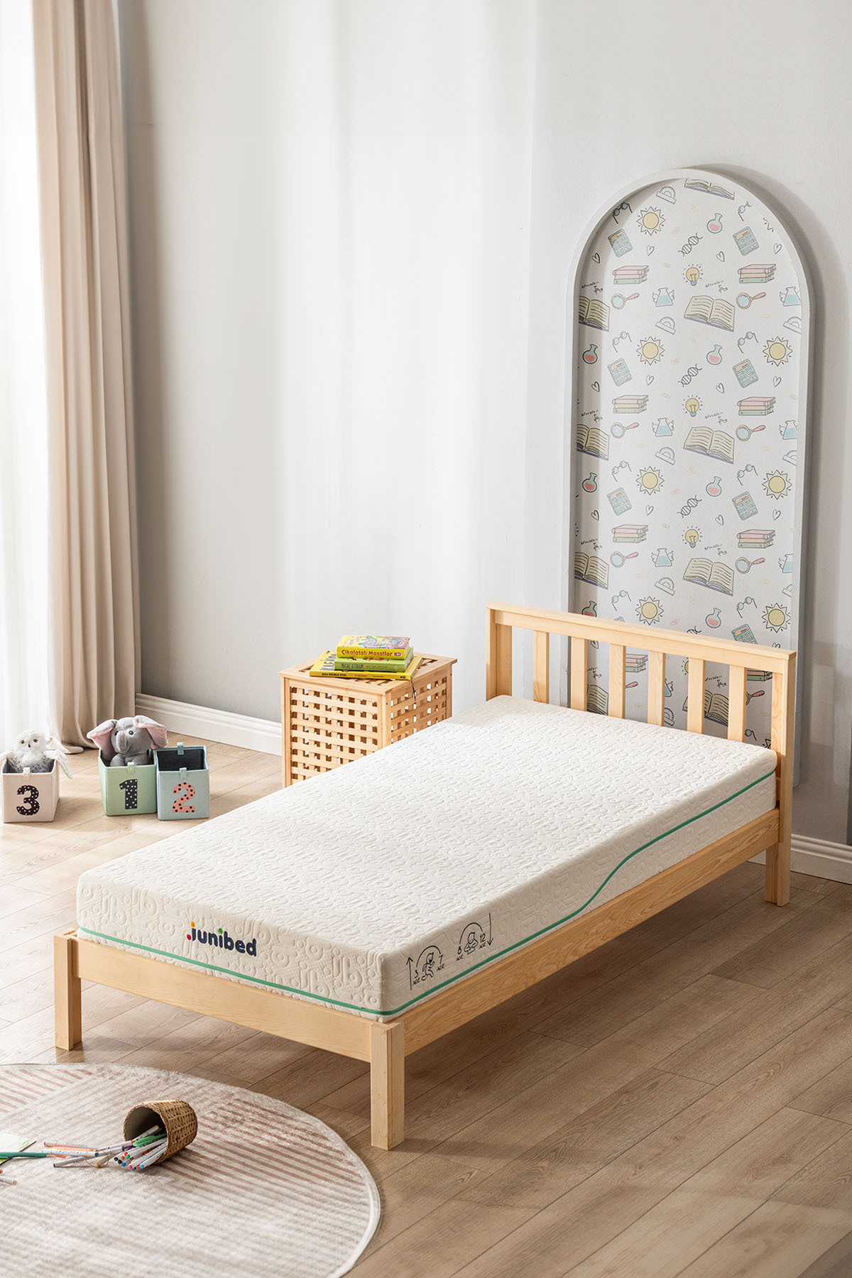 Junibed Adventure - Ortopedik Çocuk Yatağı Çift Taraflı – 3-7 Yaş Ve 8-12 Yaş Uyumlu